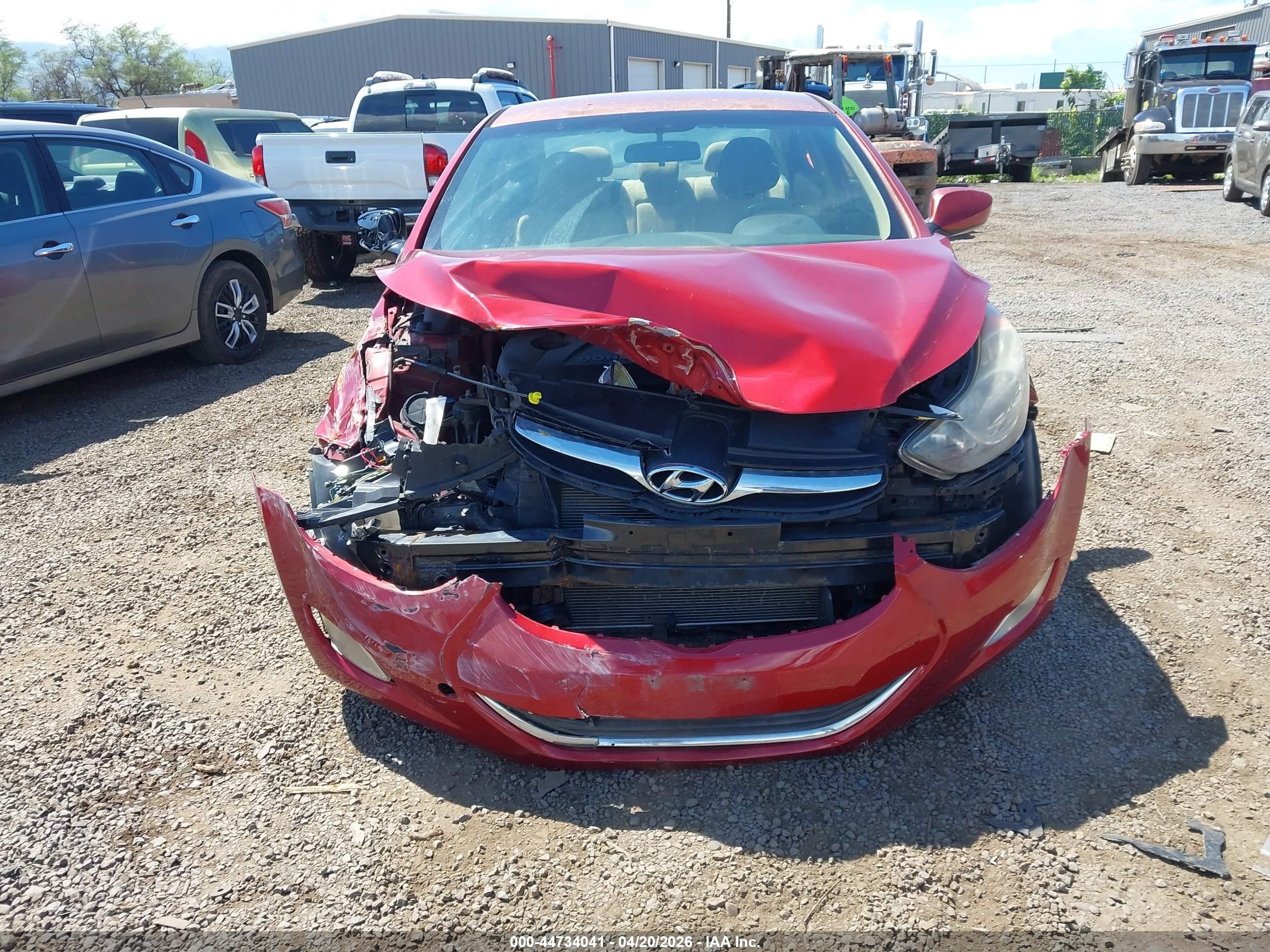 2013 Hyundai Elantra Gls/limited Red vin: 5NPDH4AE6DH187443