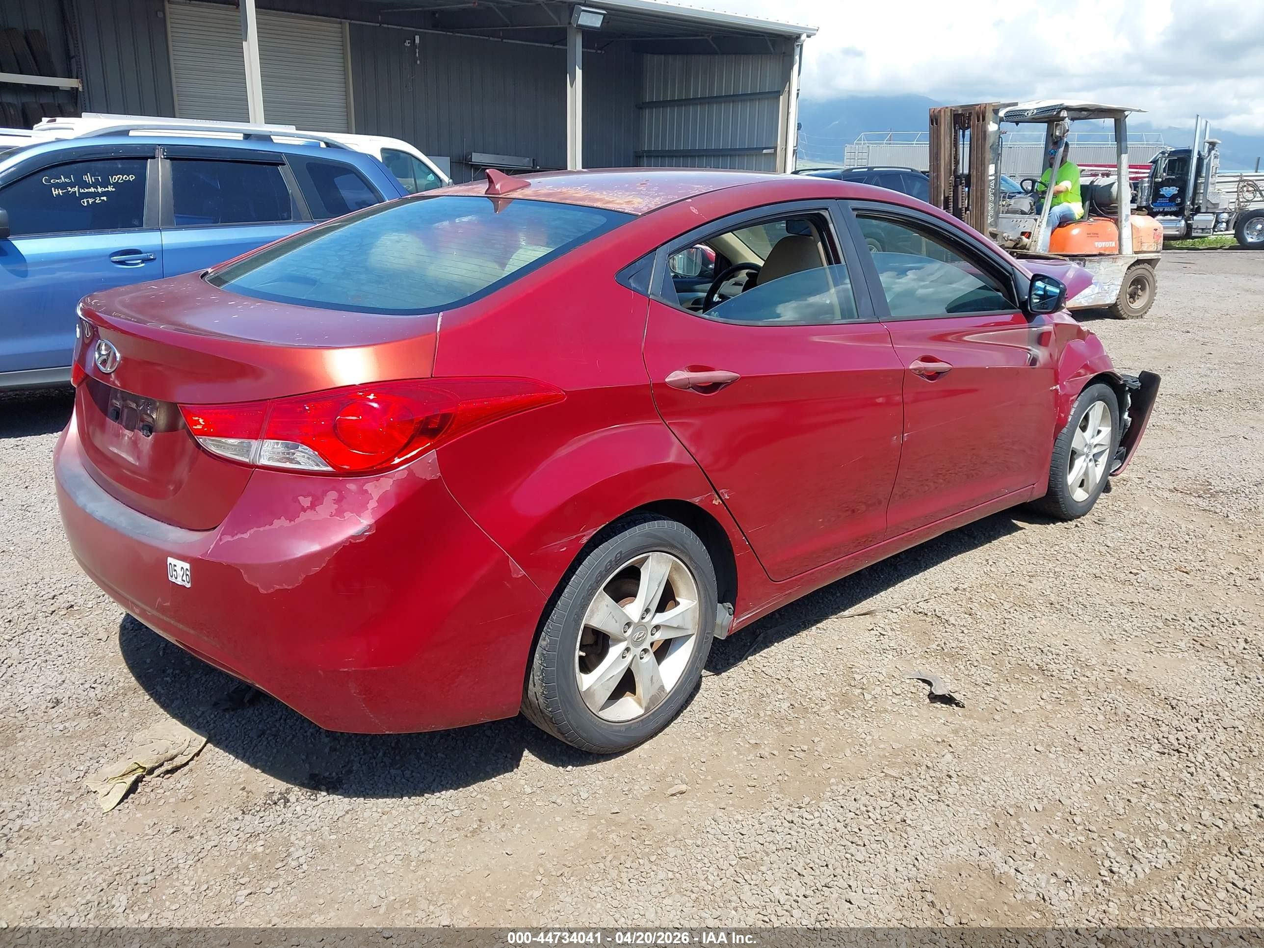 2013 Hyundai Elantra Gls/limited Red vin: 5NPDH4AE6DH187443