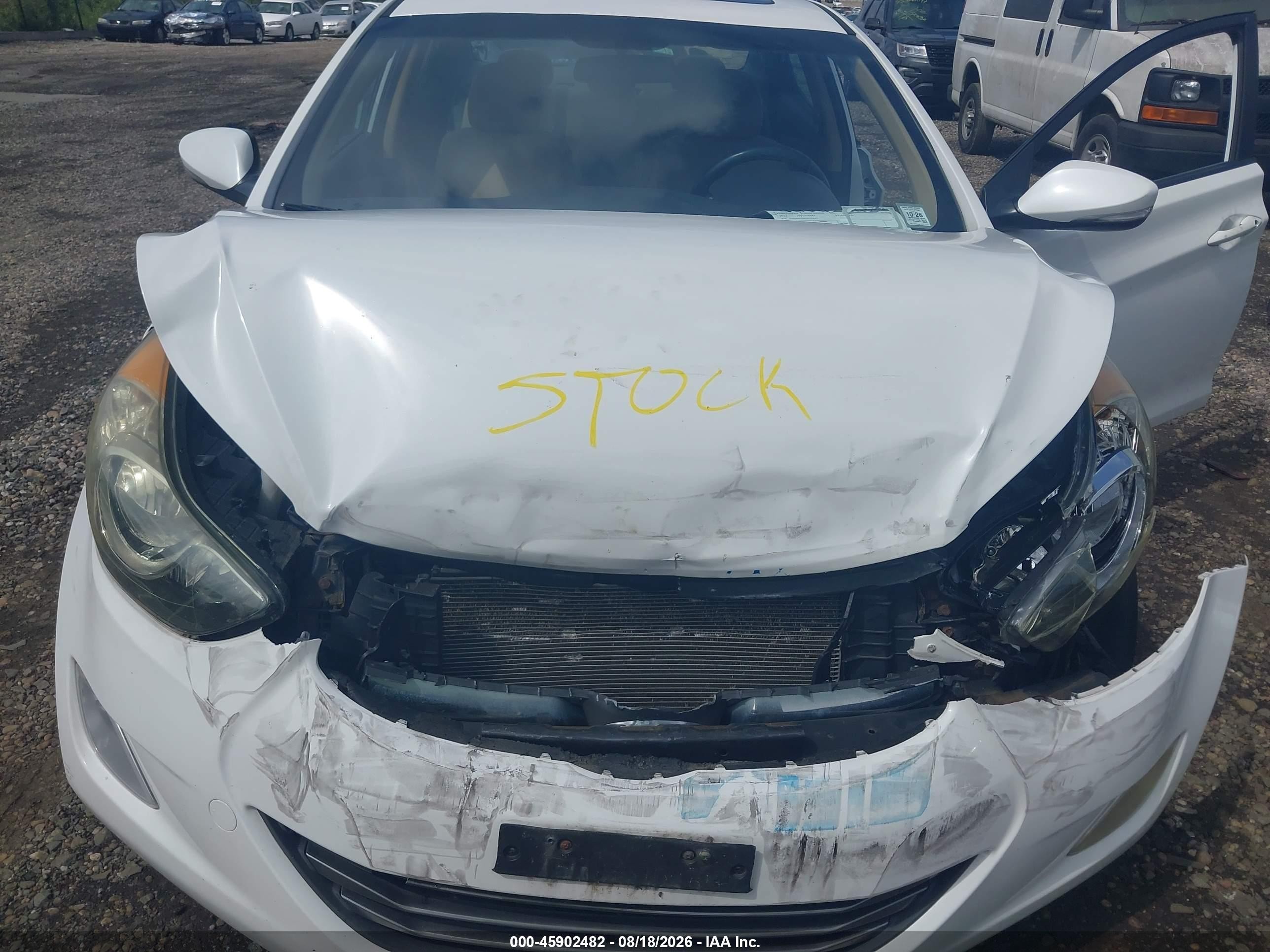 2013 Hyundai Elantra Limited White vin: 5NPDH4AE6DH192643