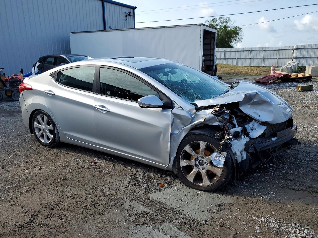 2013 Hyundai Elantra Limited Silver vin: 5NPDH4AE6DH195316