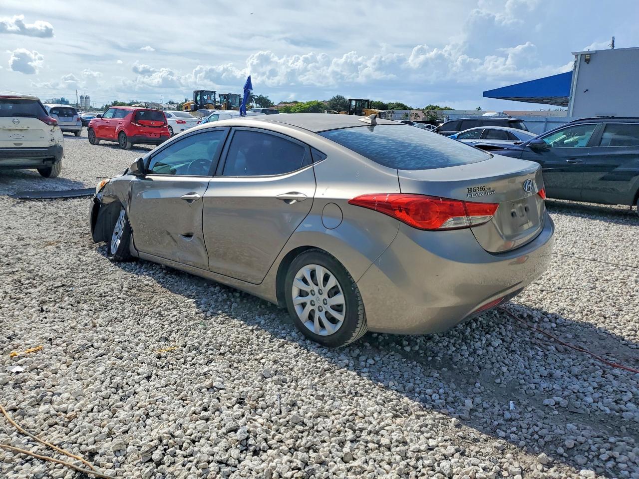 2013 Hyundai Elantra Gls Gray vin: 5NPDH4AE6DH221350