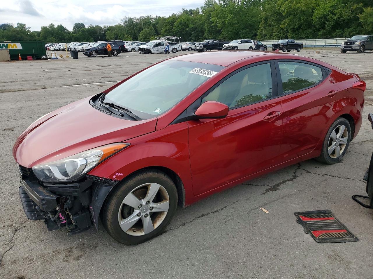 2013 Hyundai Elantra Gls Burgundy vin: 5NPDH4AE6DH227312