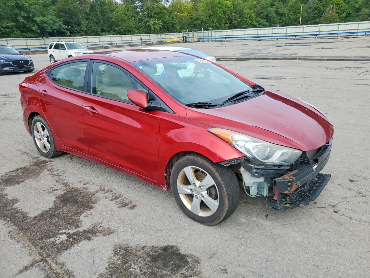 2013 Hyundai Elantra Gls Burgundy vin: 5NPDH4AE6DH227312