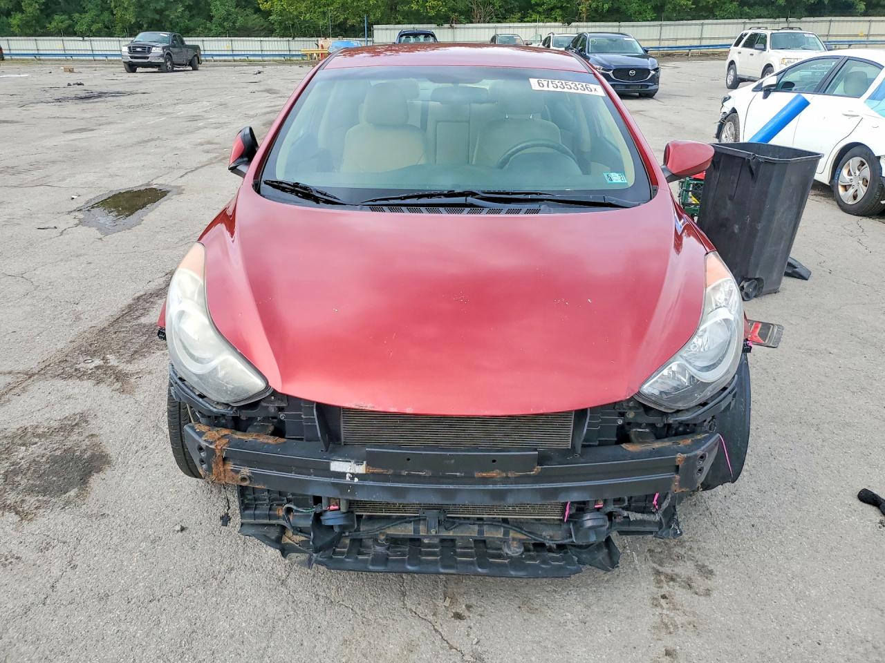 2013 Hyundai Elantra Gls Burgundy vin: 5NPDH4AE6DH227312