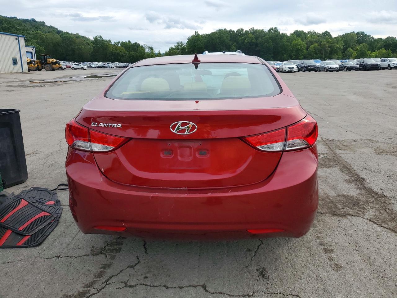 2013 Hyundai Elantra Gls Burgundy vin: 5NPDH4AE6DH227312