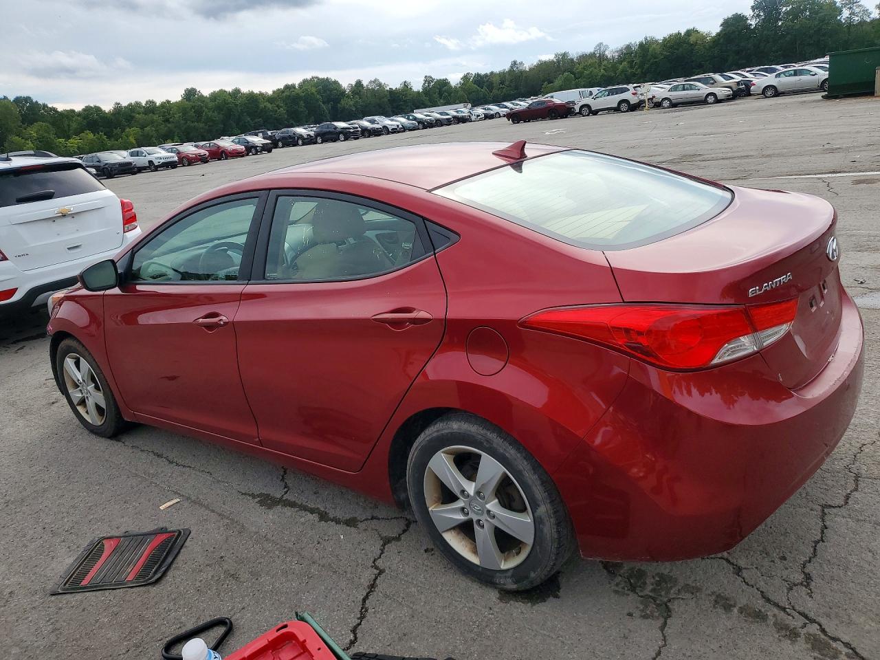 2013 Hyundai Elantra Gls Burgundy vin: 5NPDH4AE6DH227312