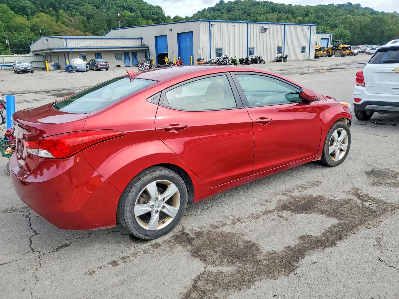 2013 Hyundai Elantra Gls Burgundy vin: 5NPDH4AE6DH227312
