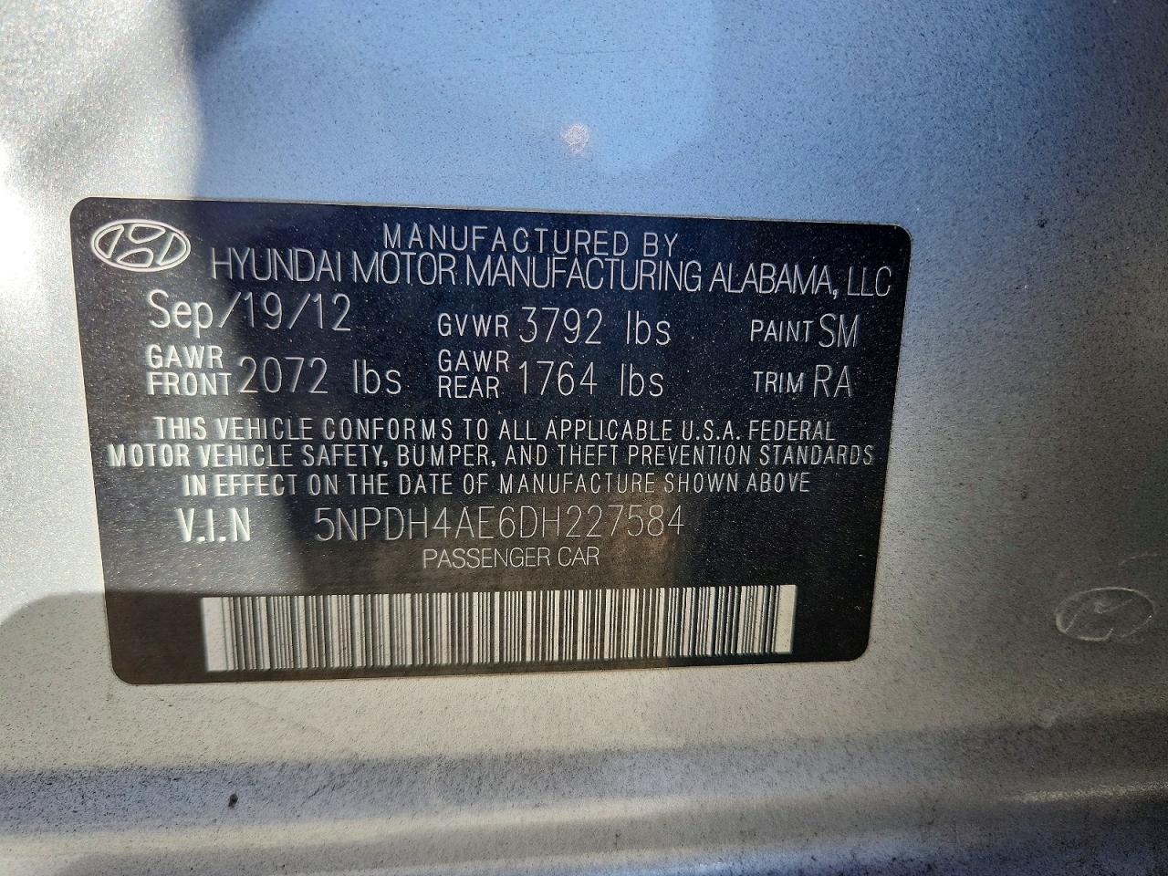 2013 Hyundai Elantra Gls Серебряный vin: 5NPDH4AE6DH227584
