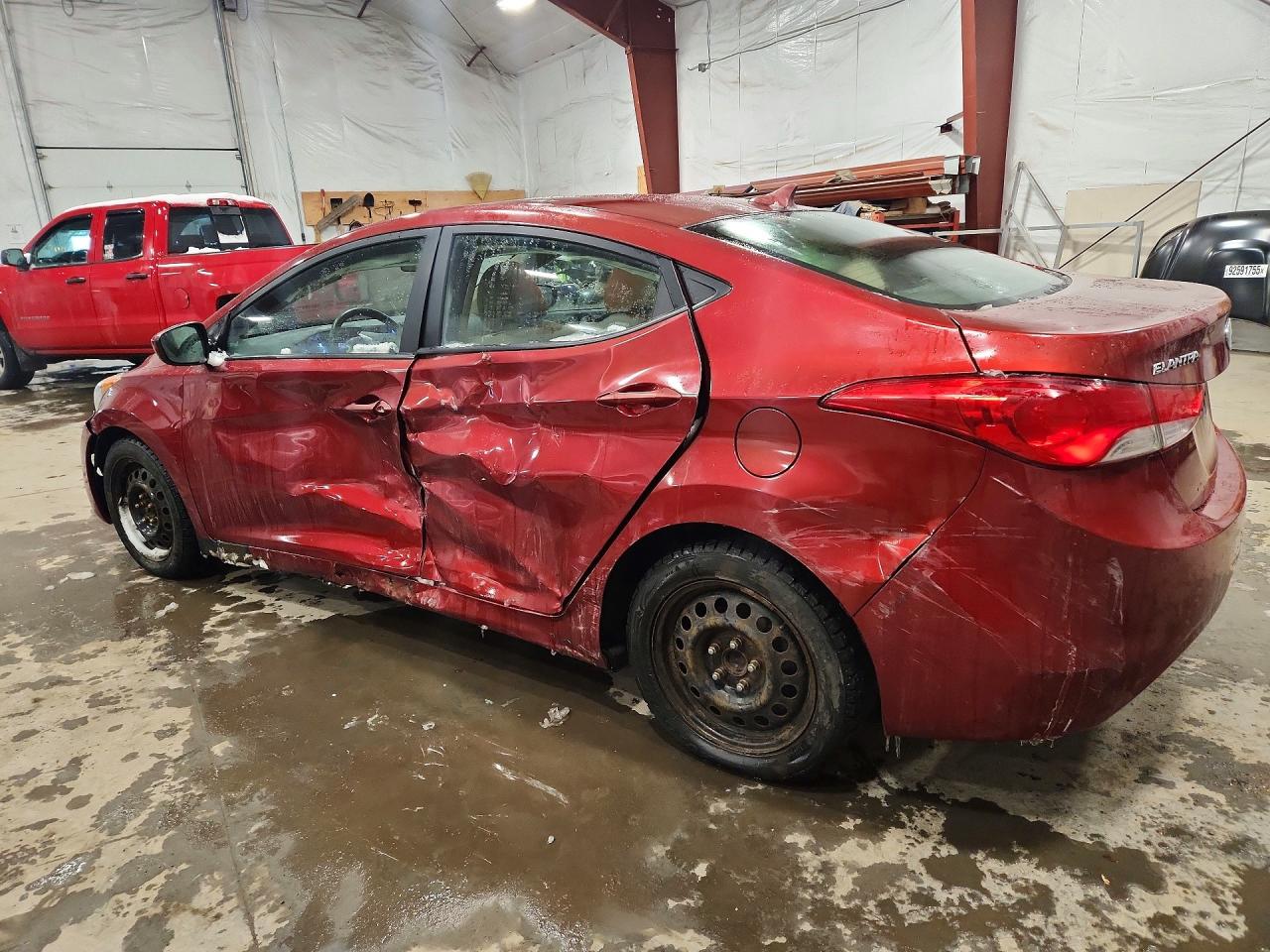 2013 Hyundai Elantra Gls Red vin: 5NPDH4AE6DH228122