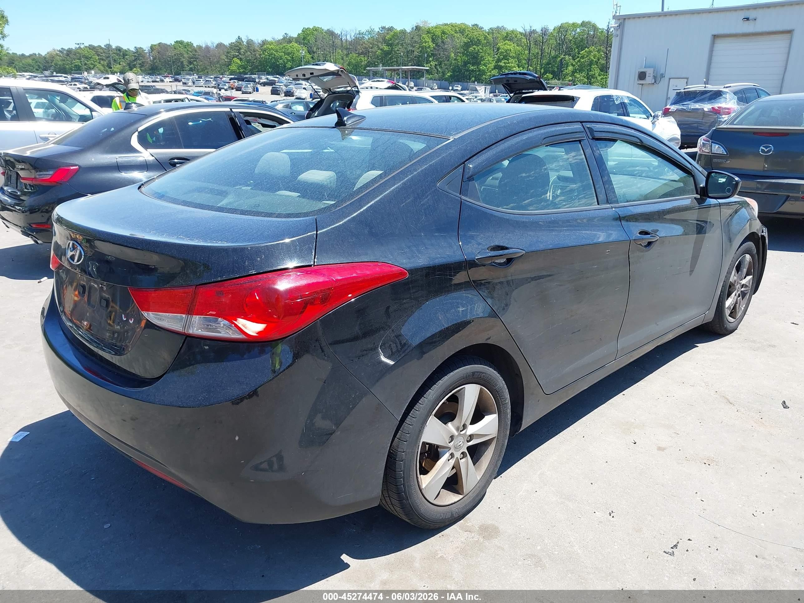 2013 Hyundai Elantra Gls Black vin: 5NPDH4AE6DH233417