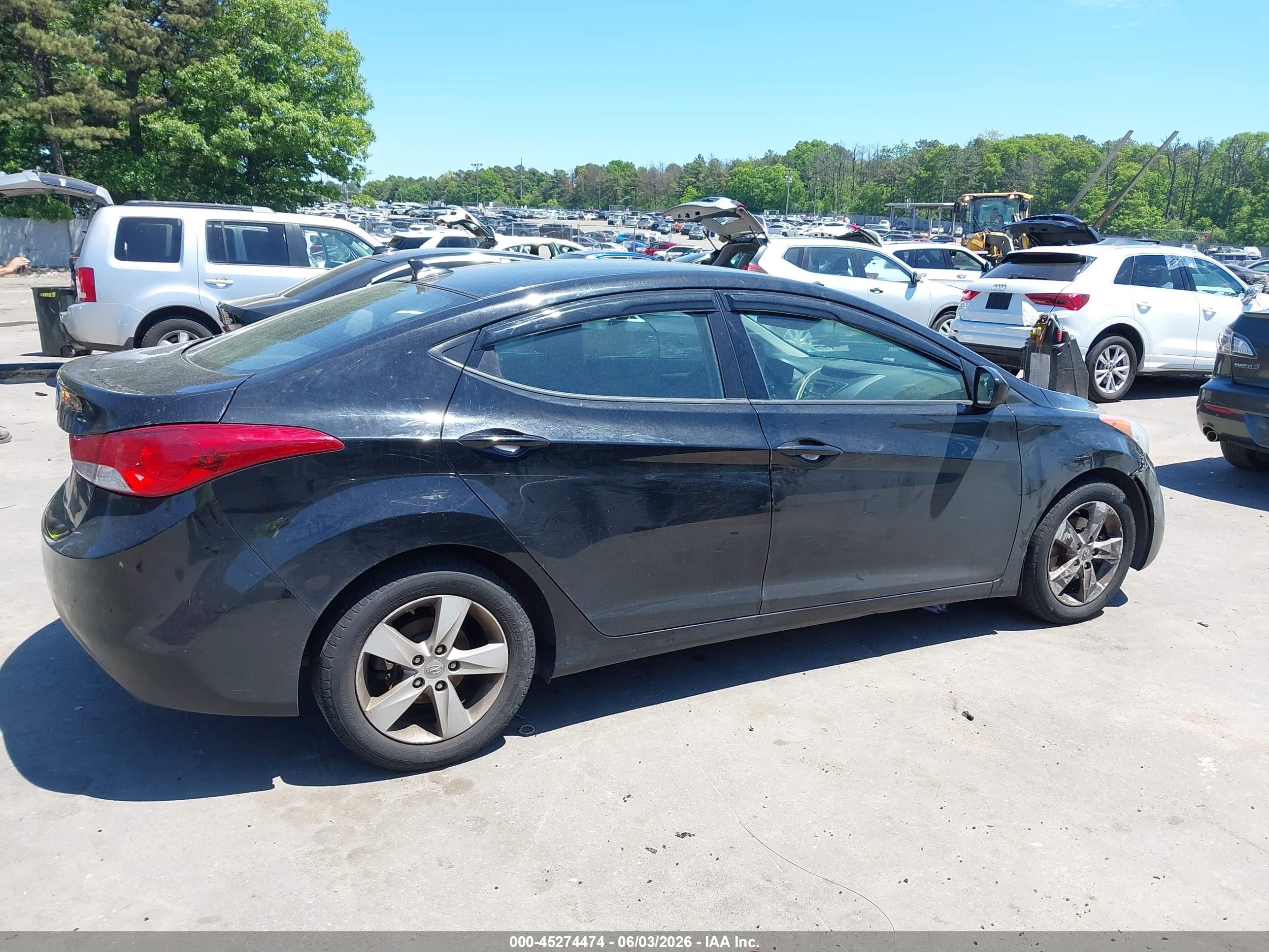 2013 Hyundai Elantra Gls Black vin: 5NPDH4AE6DH233417