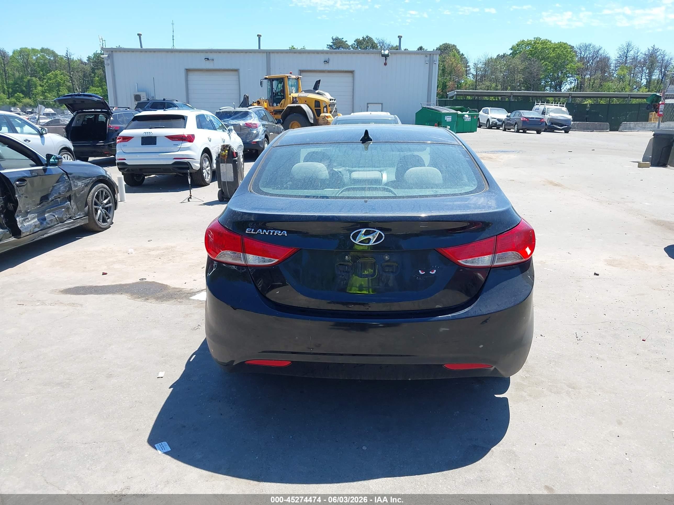 2013 Hyundai Elantra Gls Black vin: 5NPDH4AE6DH233417
