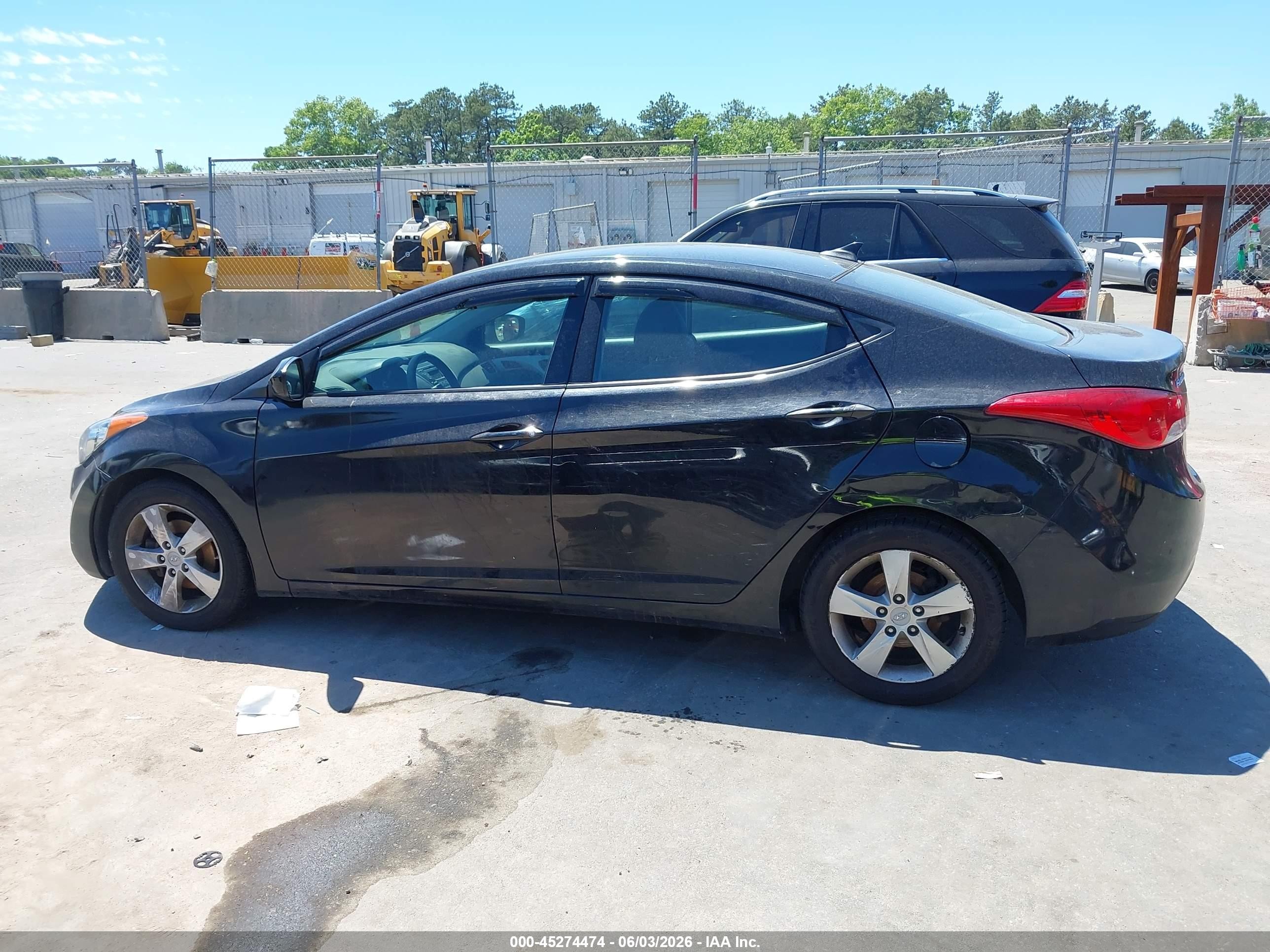 2013 Hyundai Elantra Gls Black vin: 5NPDH4AE6DH233417