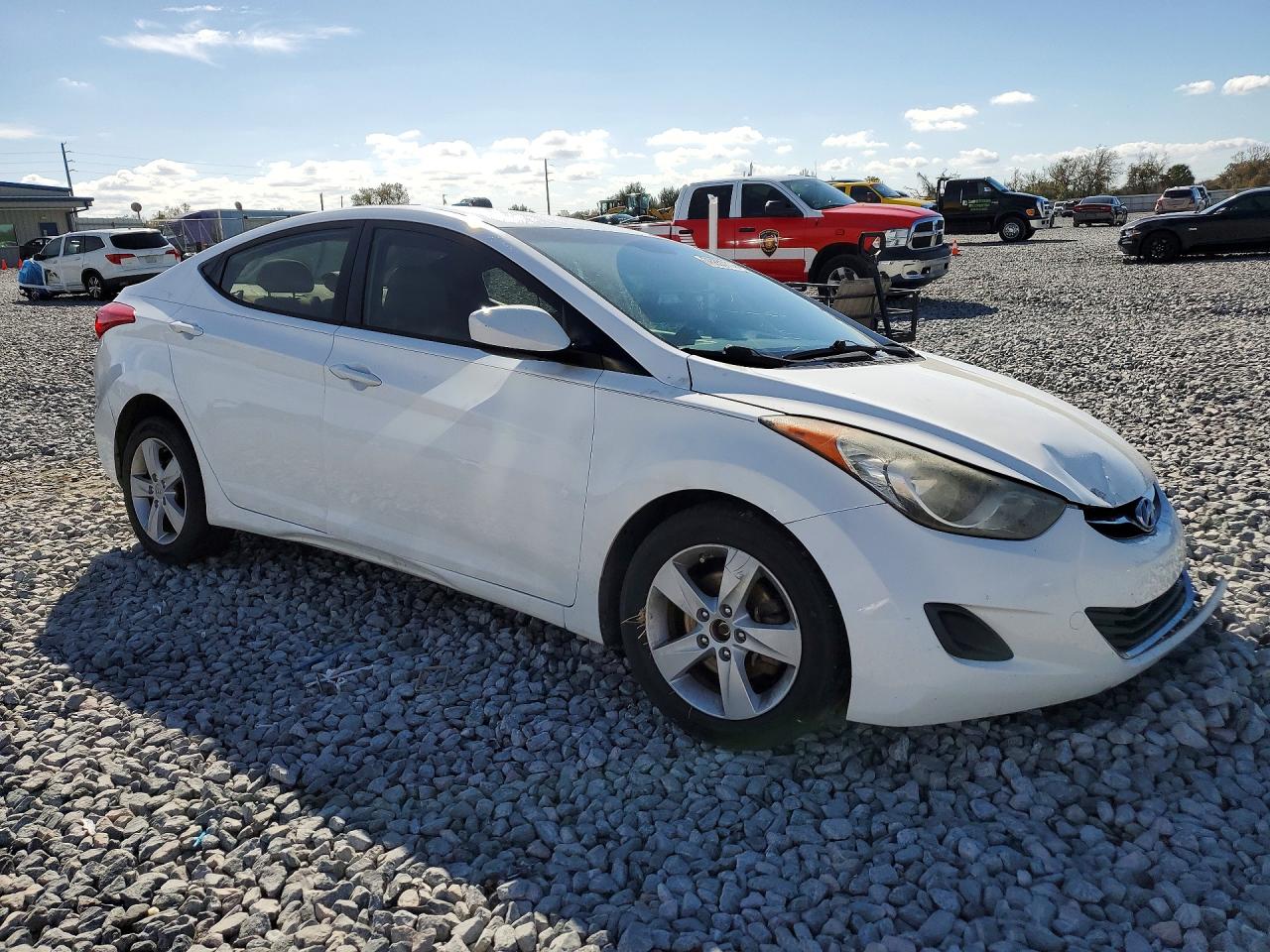 2013 Hyundai Elantra Gls White vin: 5NPDH4AE6DH240481