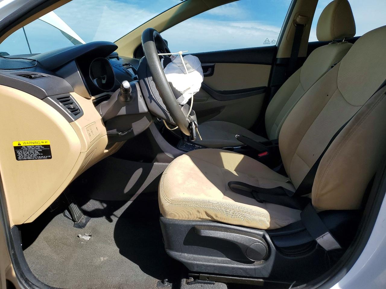 2013 Hyundai Elantra Gls White vin: 5NPDH4AE6DH240481
