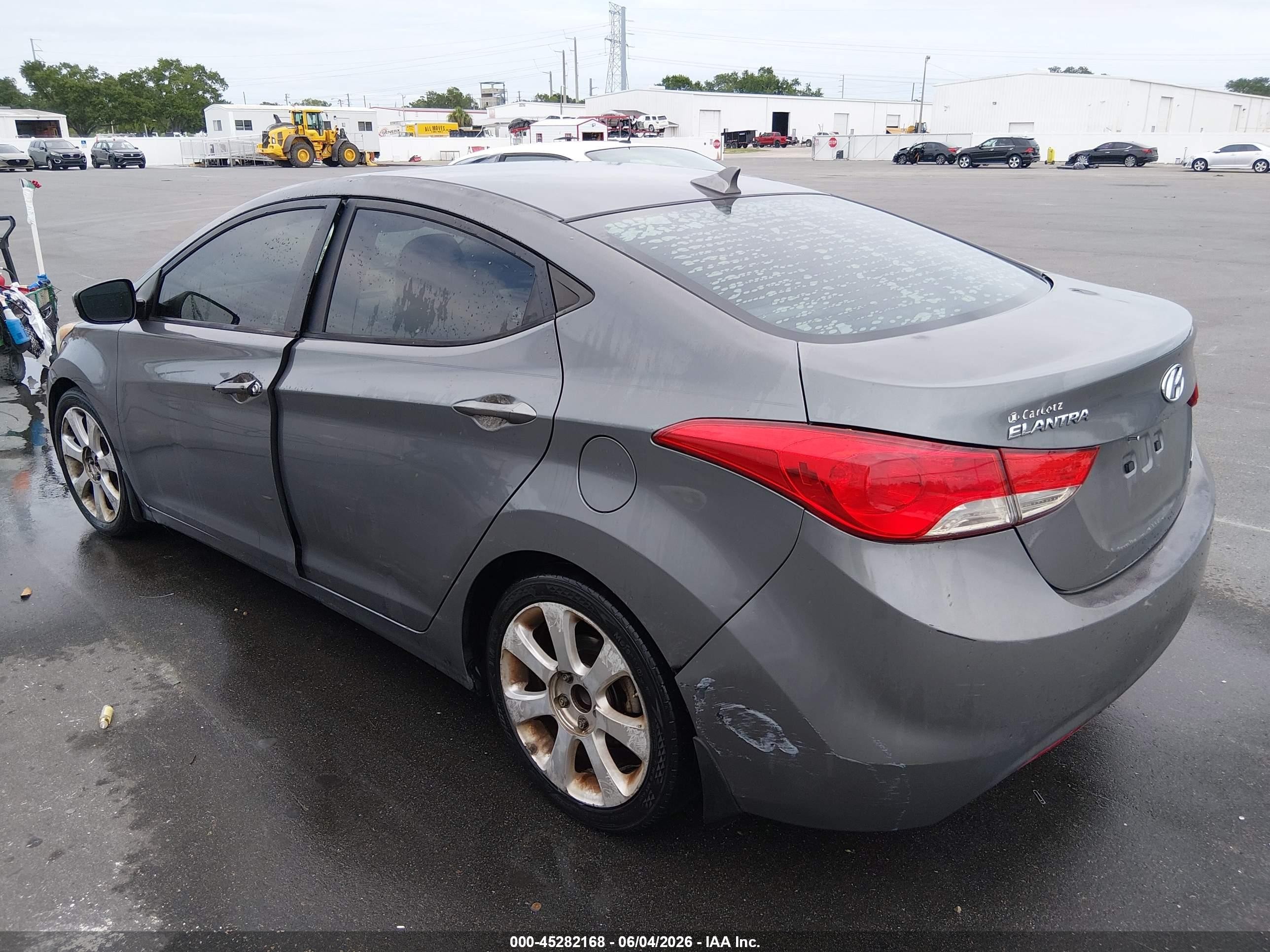 2013 Hyundai Elantra Limited Gray vin: 5NPDH4AE6DH244370