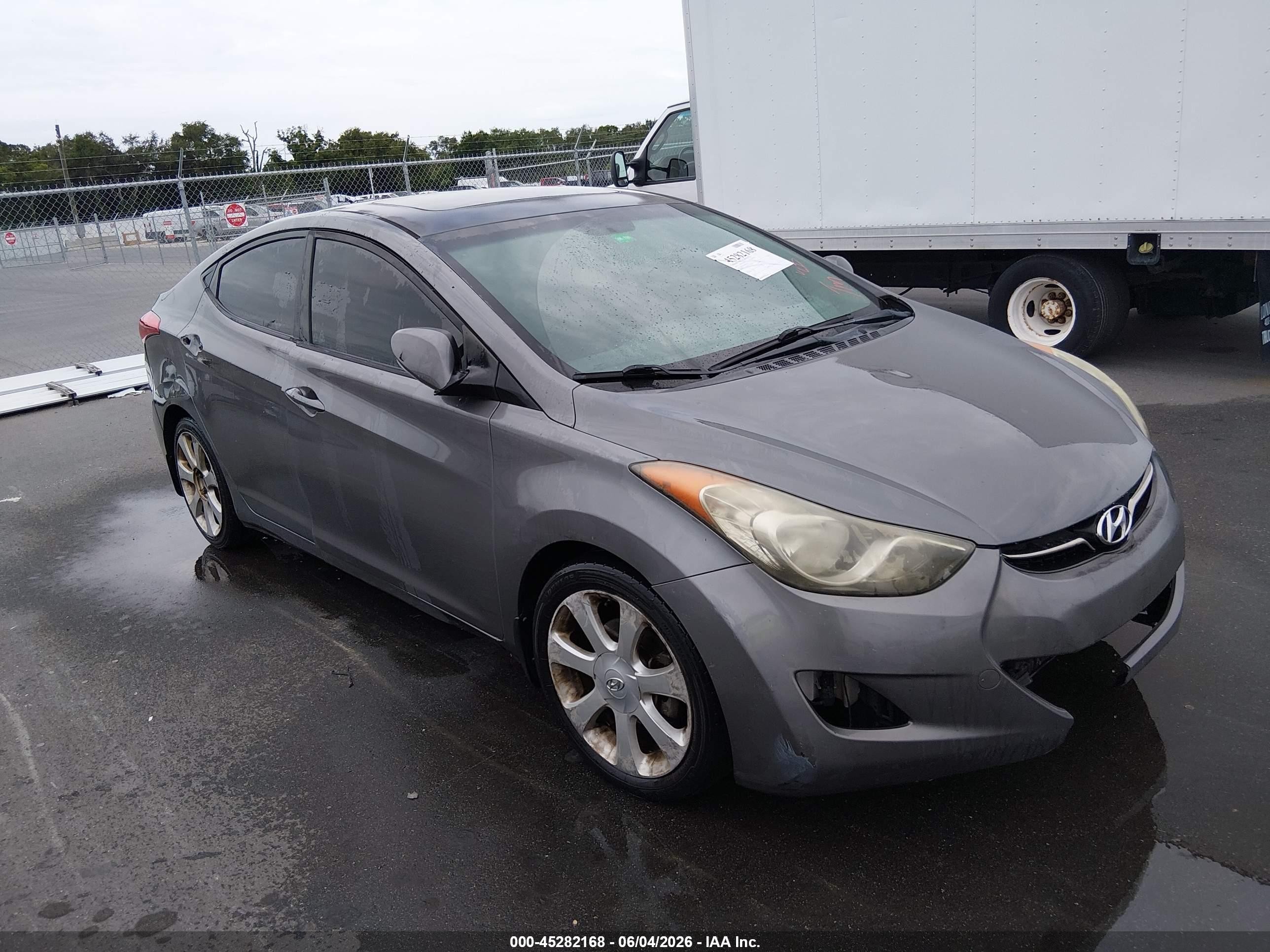 2013 Hyundai Elantra Limited Gray vin: 5NPDH4AE6DH244370