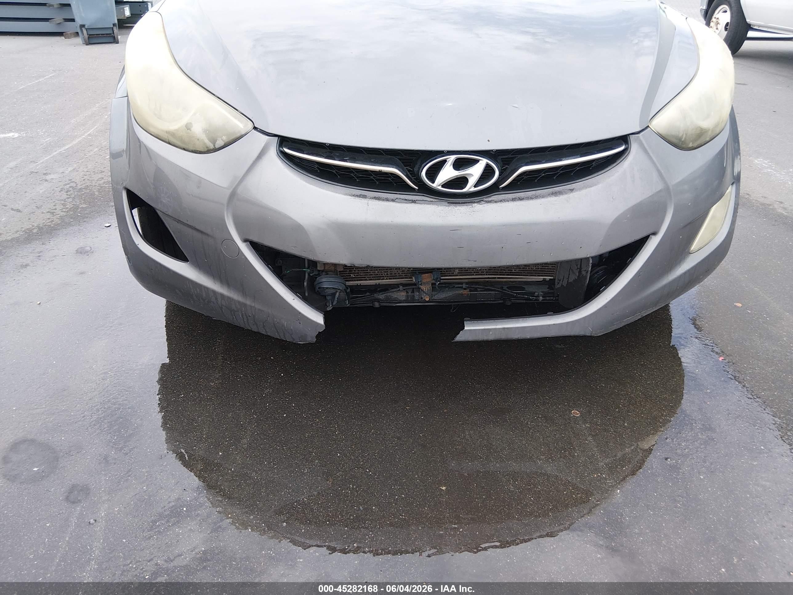 2013 Hyundai Elantra Limited Gray vin: 5NPDH4AE6DH244370