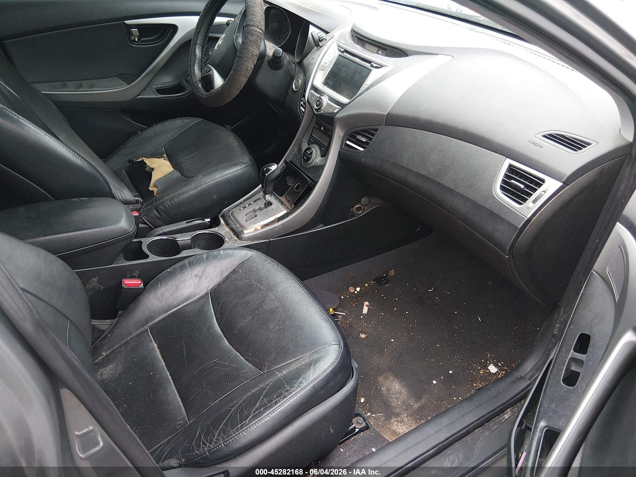 2013 Hyundai Elantra Limited Gray vin: 5NPDH4AE6DH244370