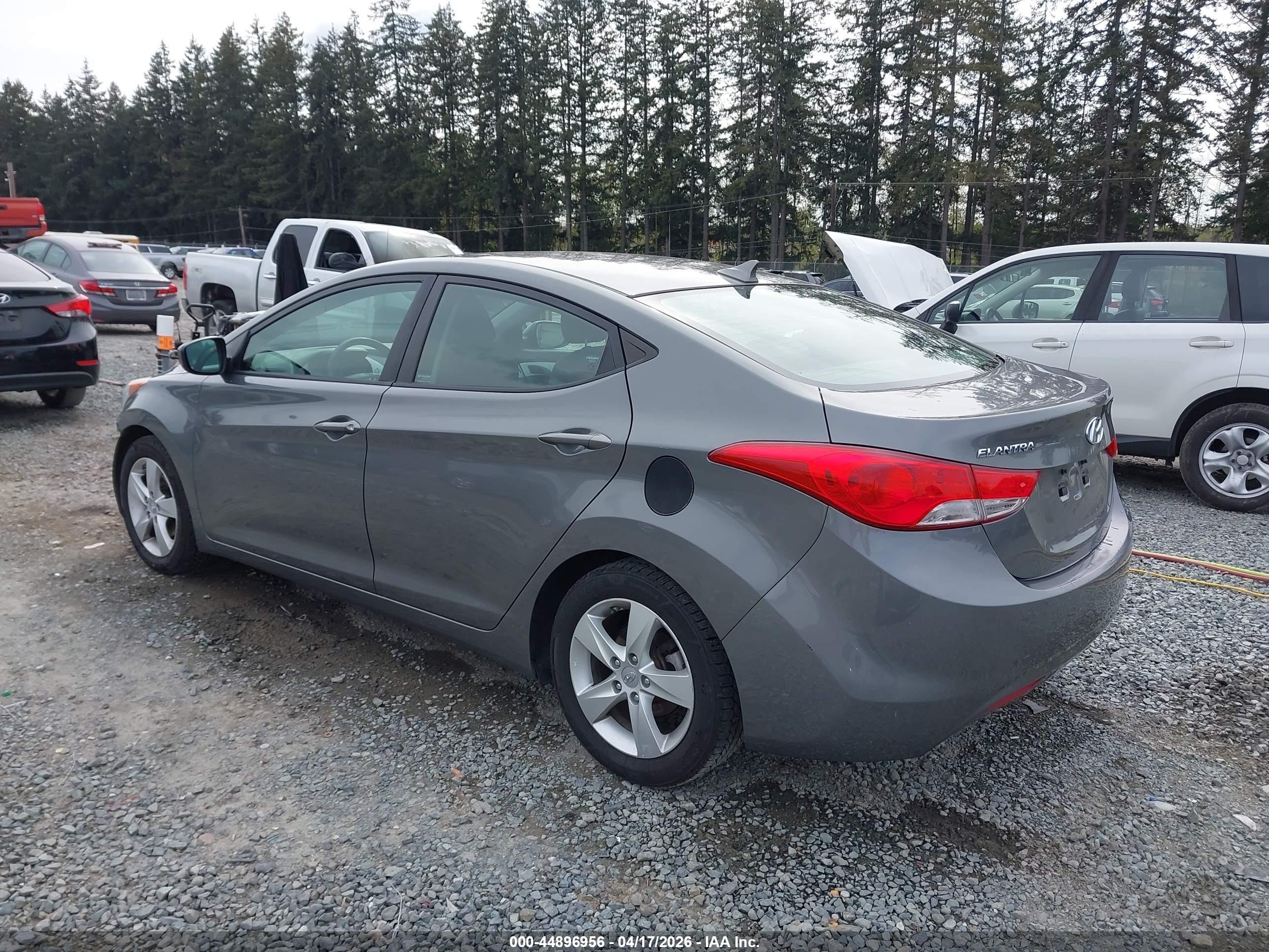 2013 Hyundai Elantra Gls Gray vin: 5NPDH4AE6DH247866
