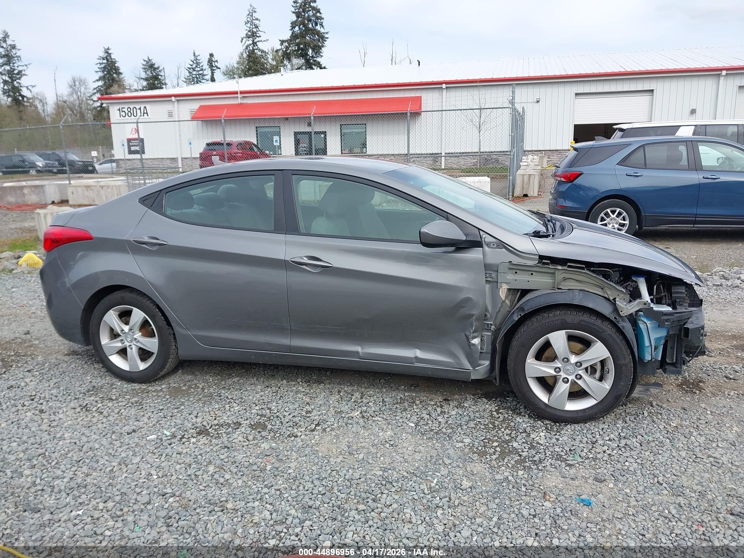 2013 Hyundai Elantra Gls Gray vin: 5NPDH4AE6DH247866