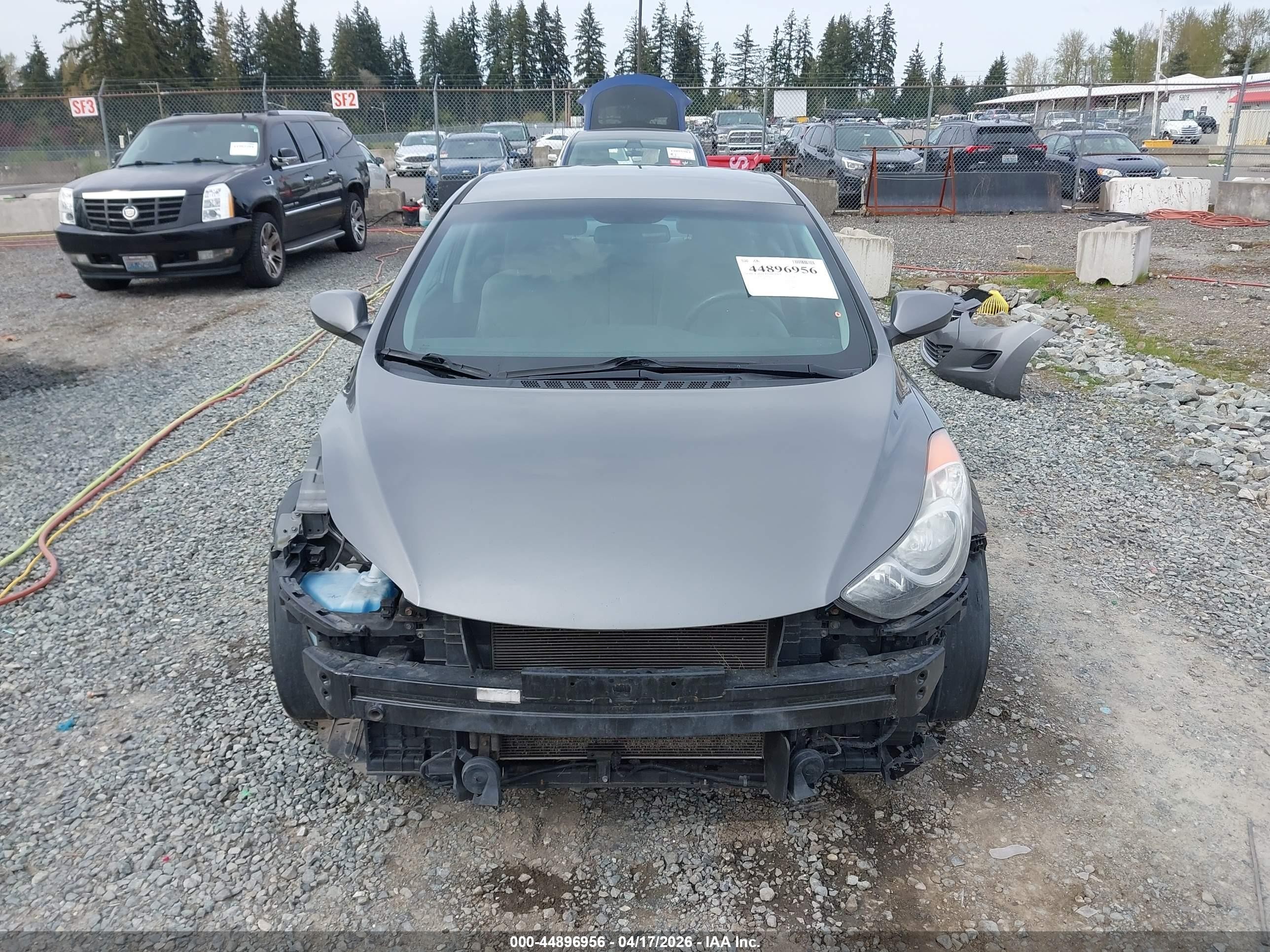 2013 Hyundai Elantra Gls Gray vin: 5NPDH4AE6DH247866