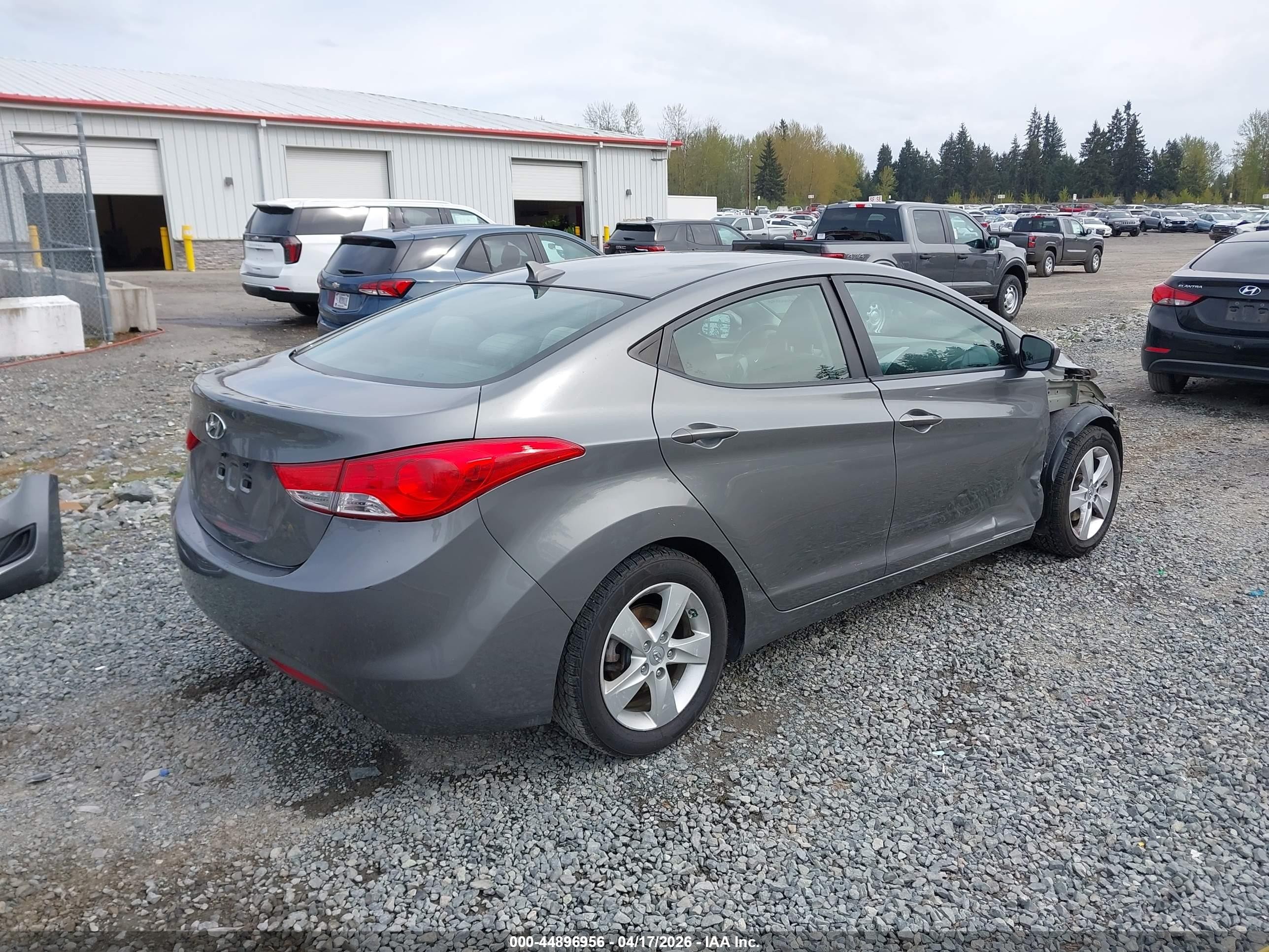 2013 Hyundai Elantra Gls Gray vin: 5NPDH4AE6DH247866
