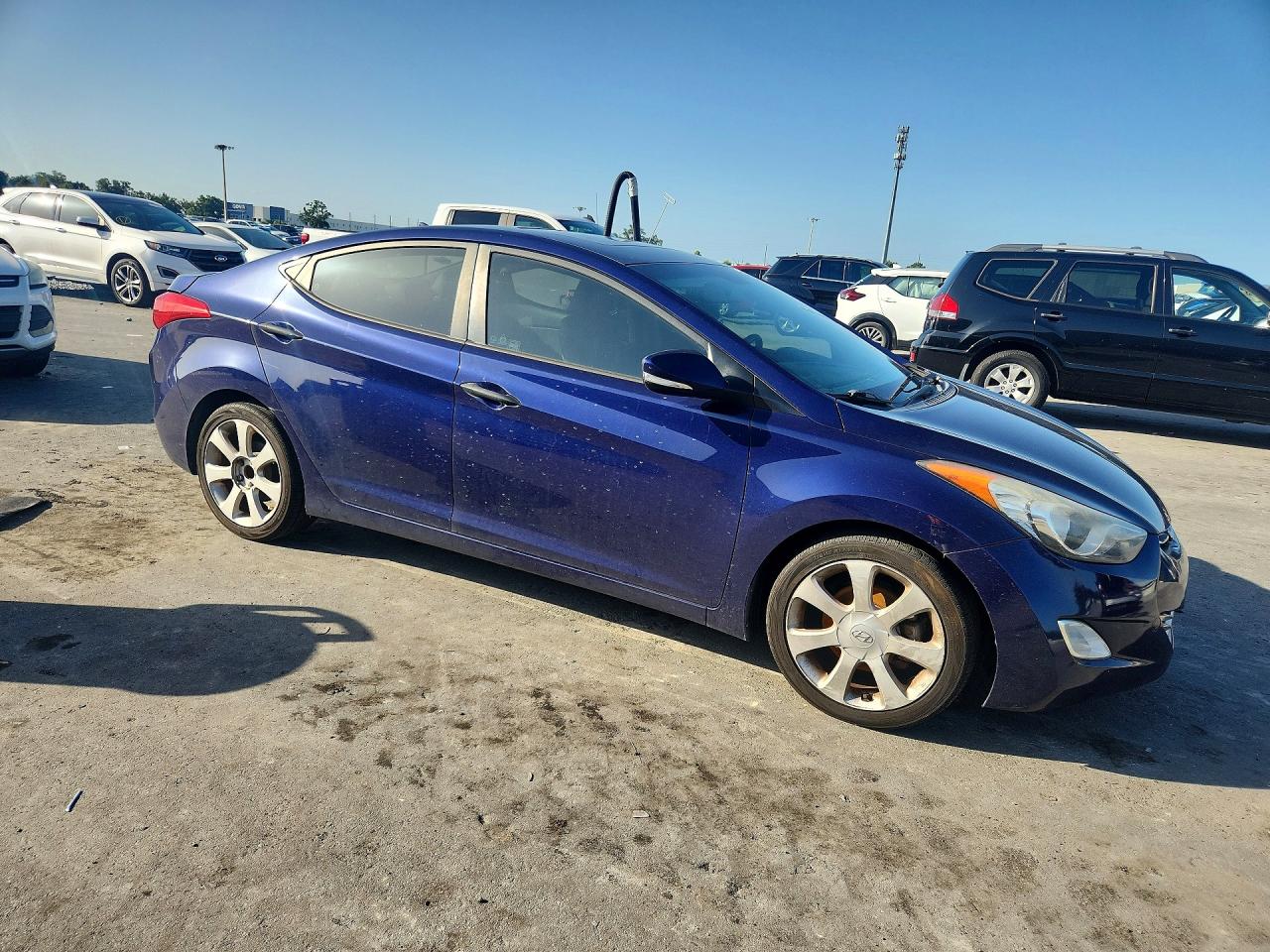 2013 Hyundai Elantra Limited Blue vin: 5NPDH4AE6DH248189