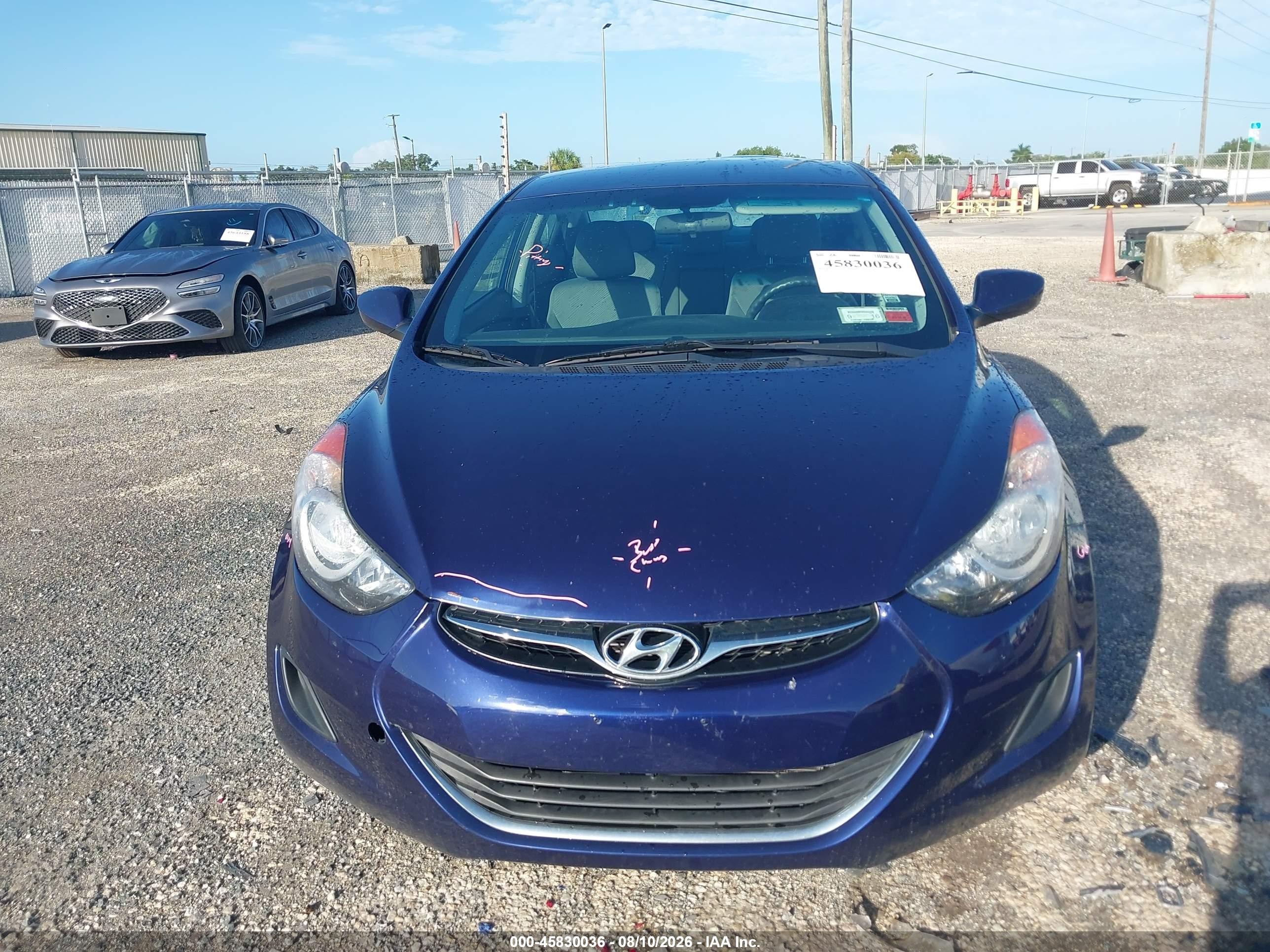 2013 Hyundai Elantra Gls Синий vin: 5NPDH4AE6DH251917