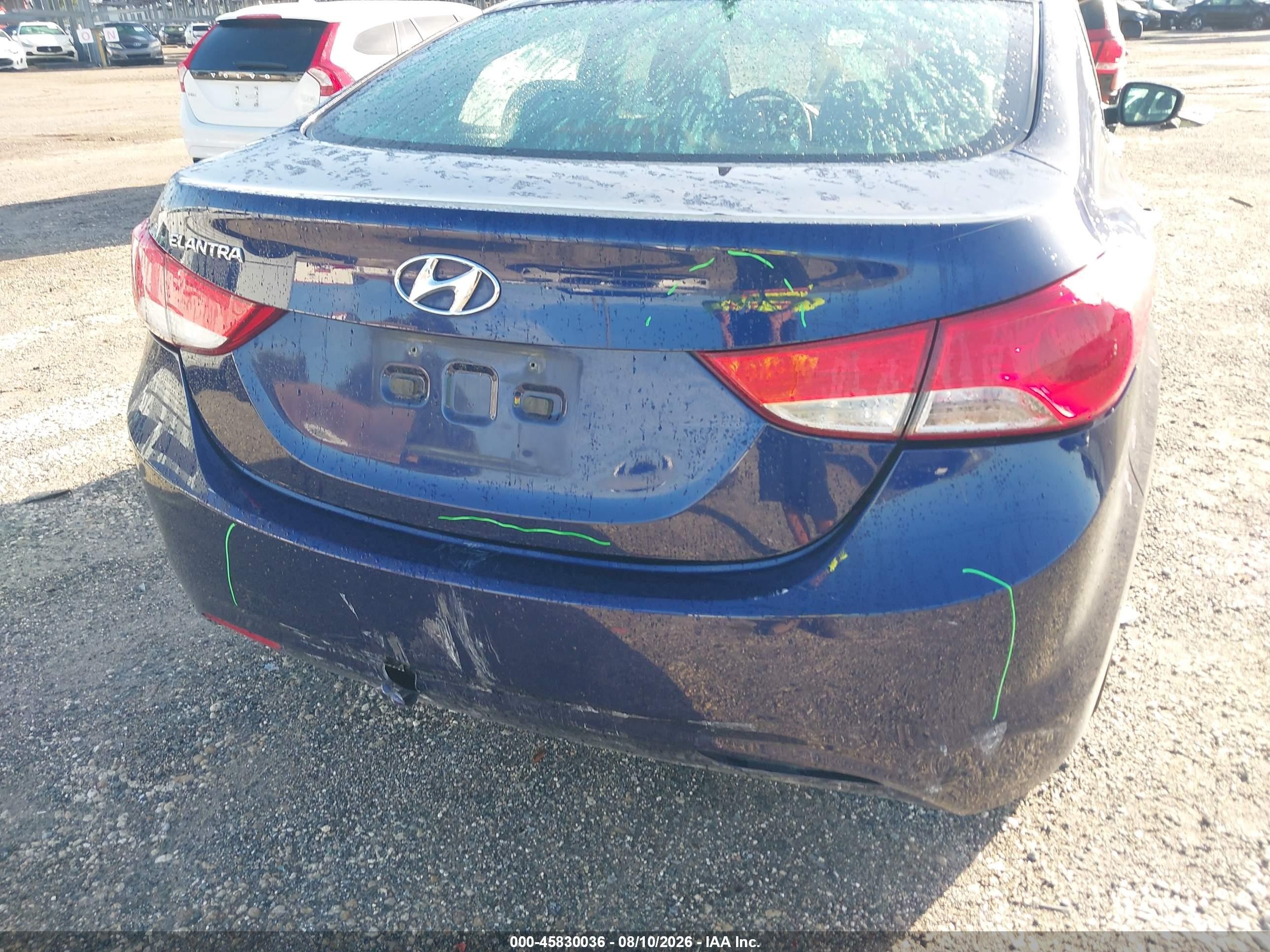 2013 Hyundai Elantra Gls Синий vin: 5NPDH4AE6DH251917