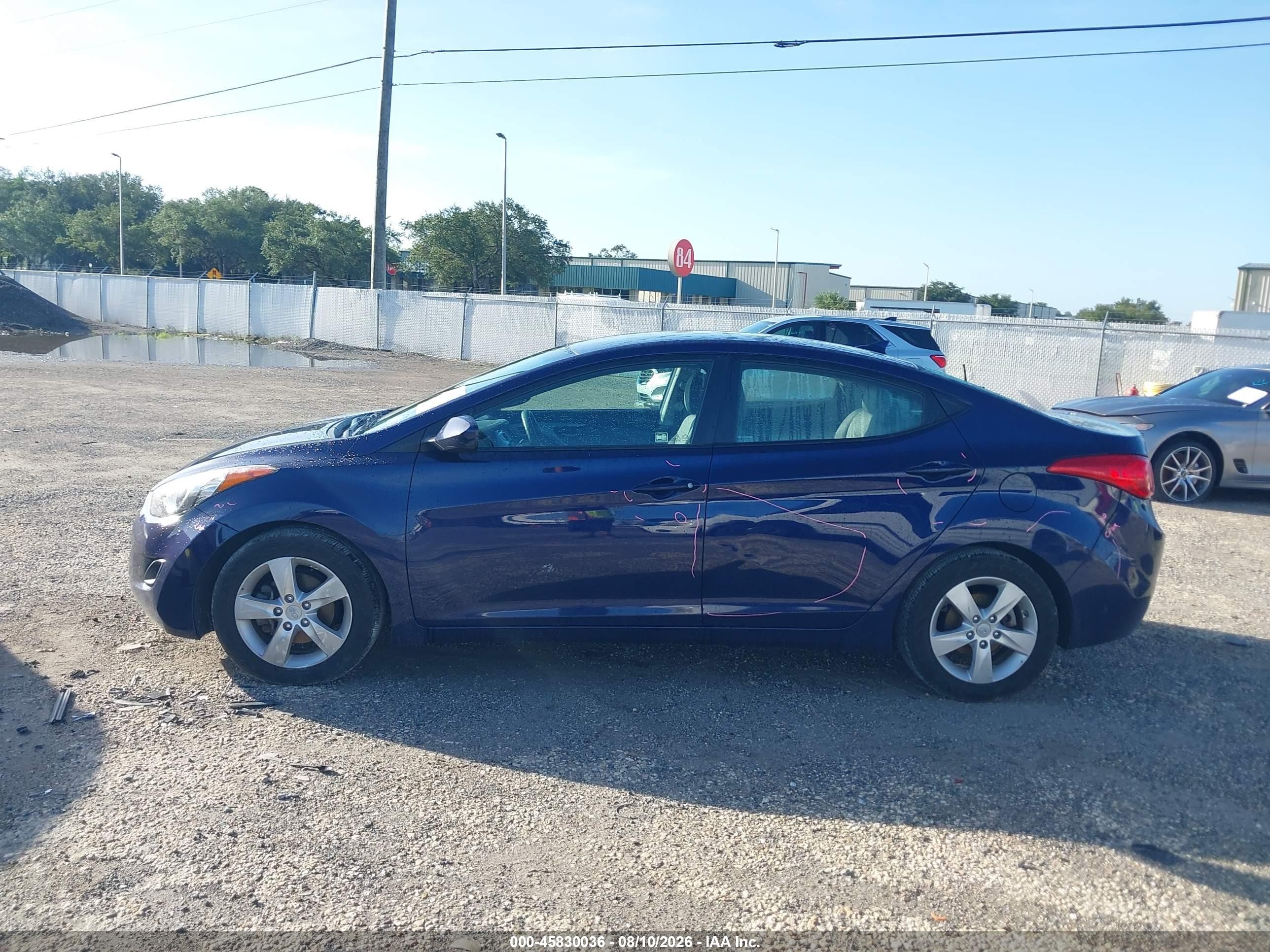 2013 Hyundai Elantra Gls Синий vin: 5NPDH4AE6DH251917
