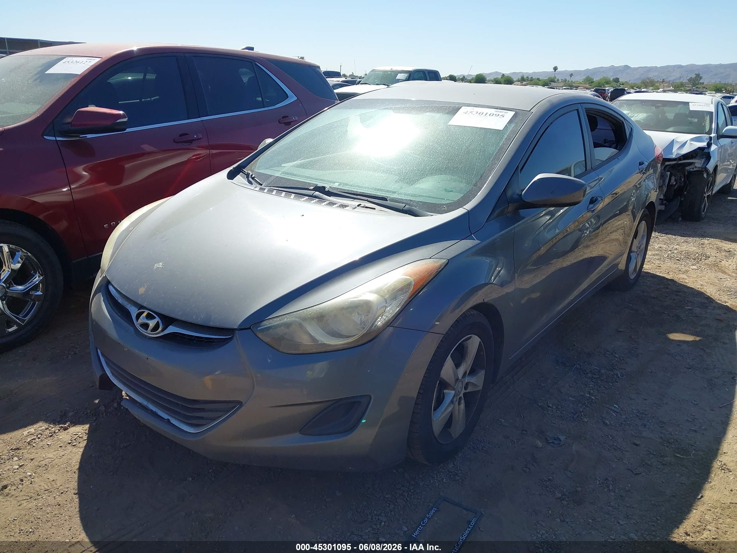 2013 Hyundai Elantra Gls Gray vin: 5NPDH4AE6DH255059