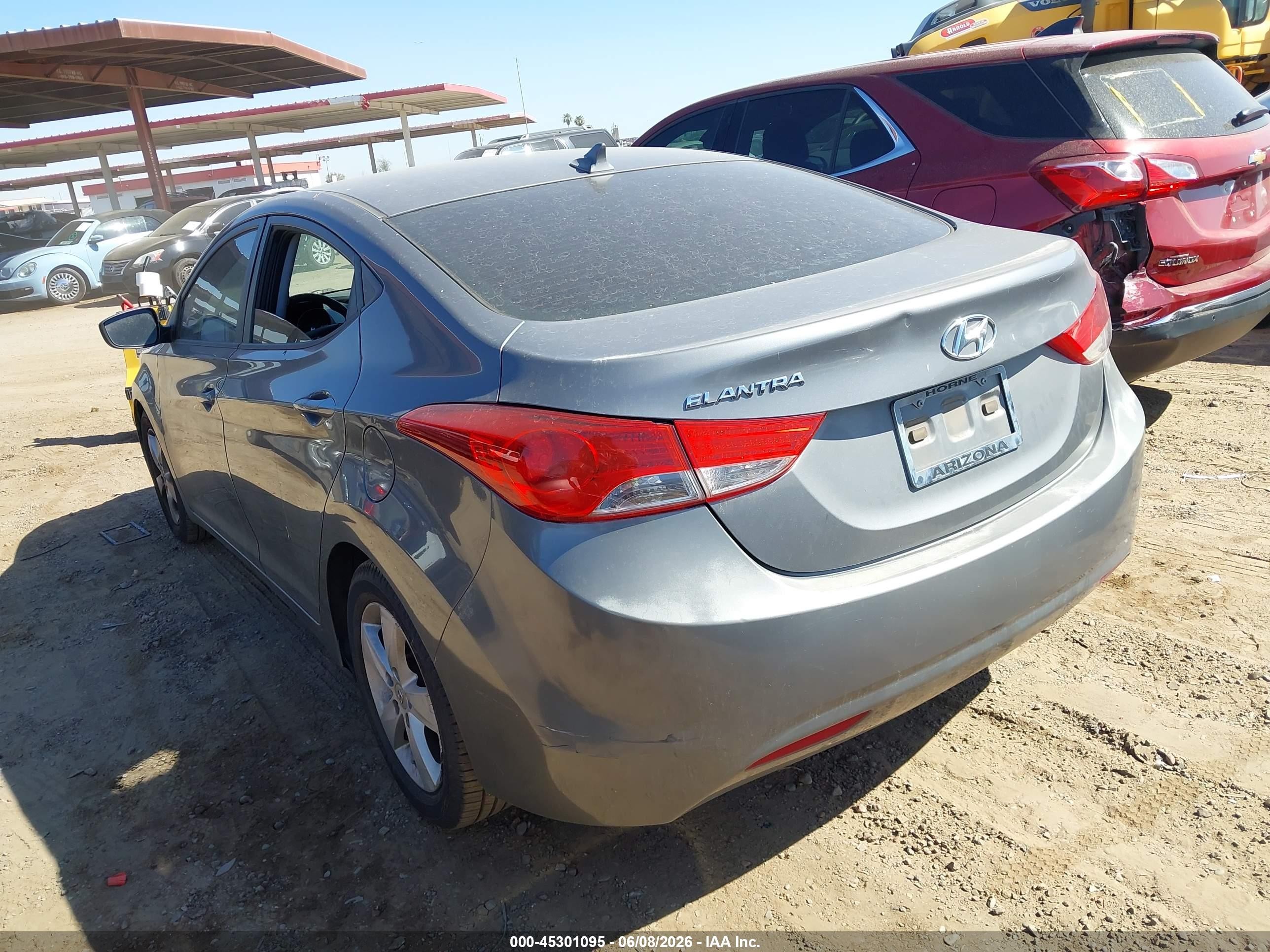 2013 Hyundai Elantra Gls Gray vin: 5NPDH4AE6DH255059