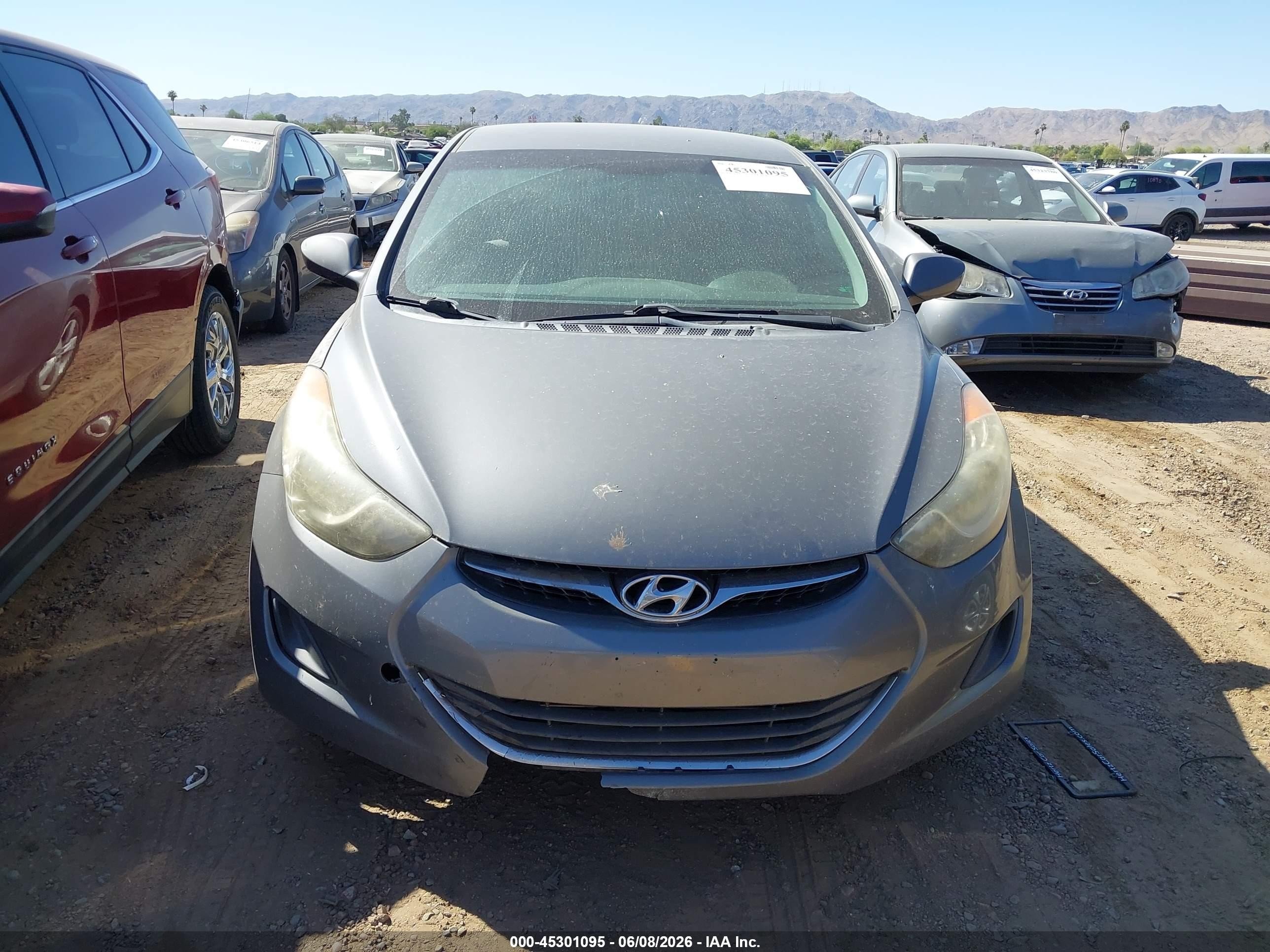 2013 Hyundai Elantra Gls Gray vin: 5NPDH4AE6DH255059