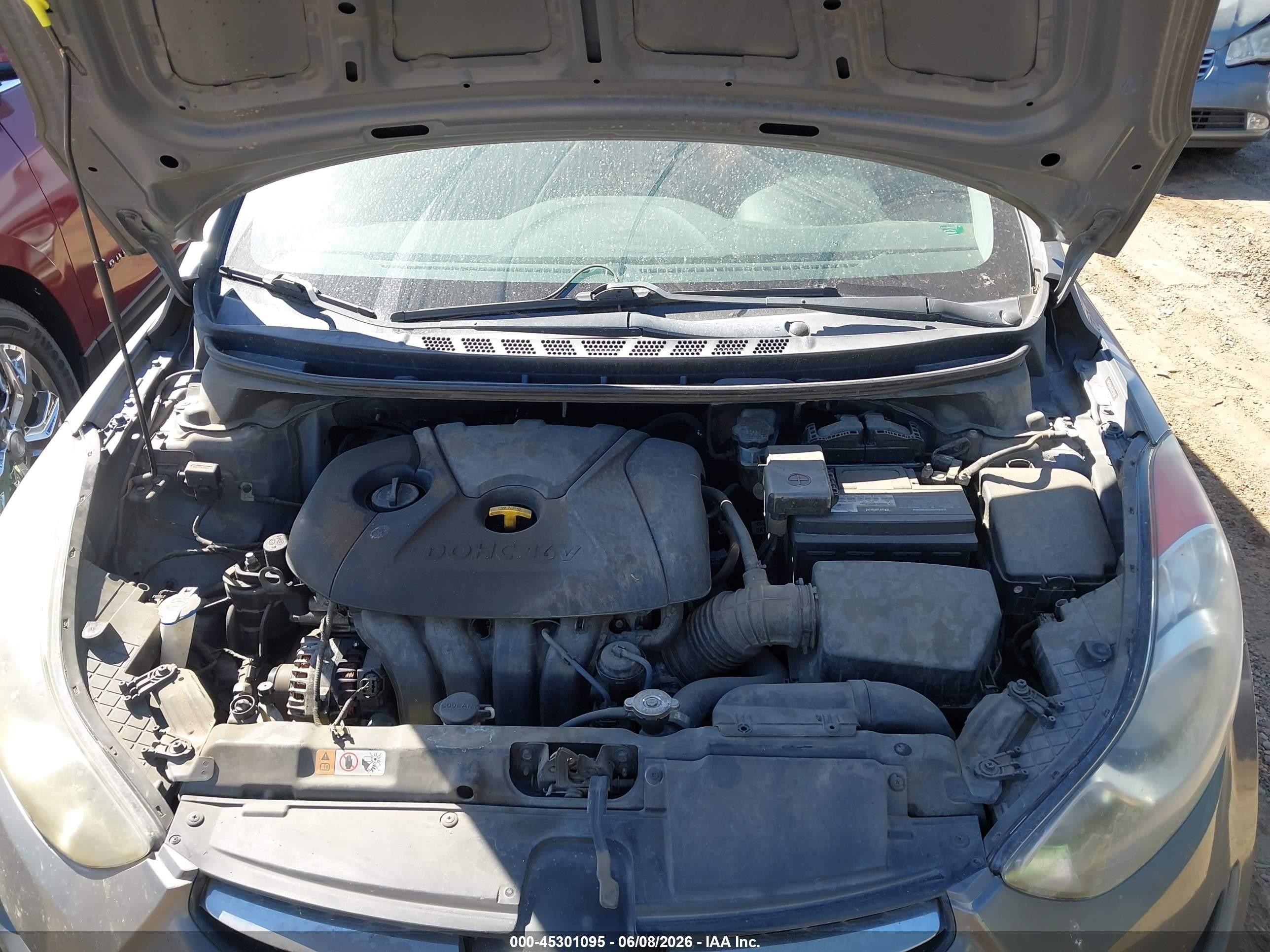 2013 Hyundai Elantra Gls Gray vin: 5NPDH4AE6DH255059