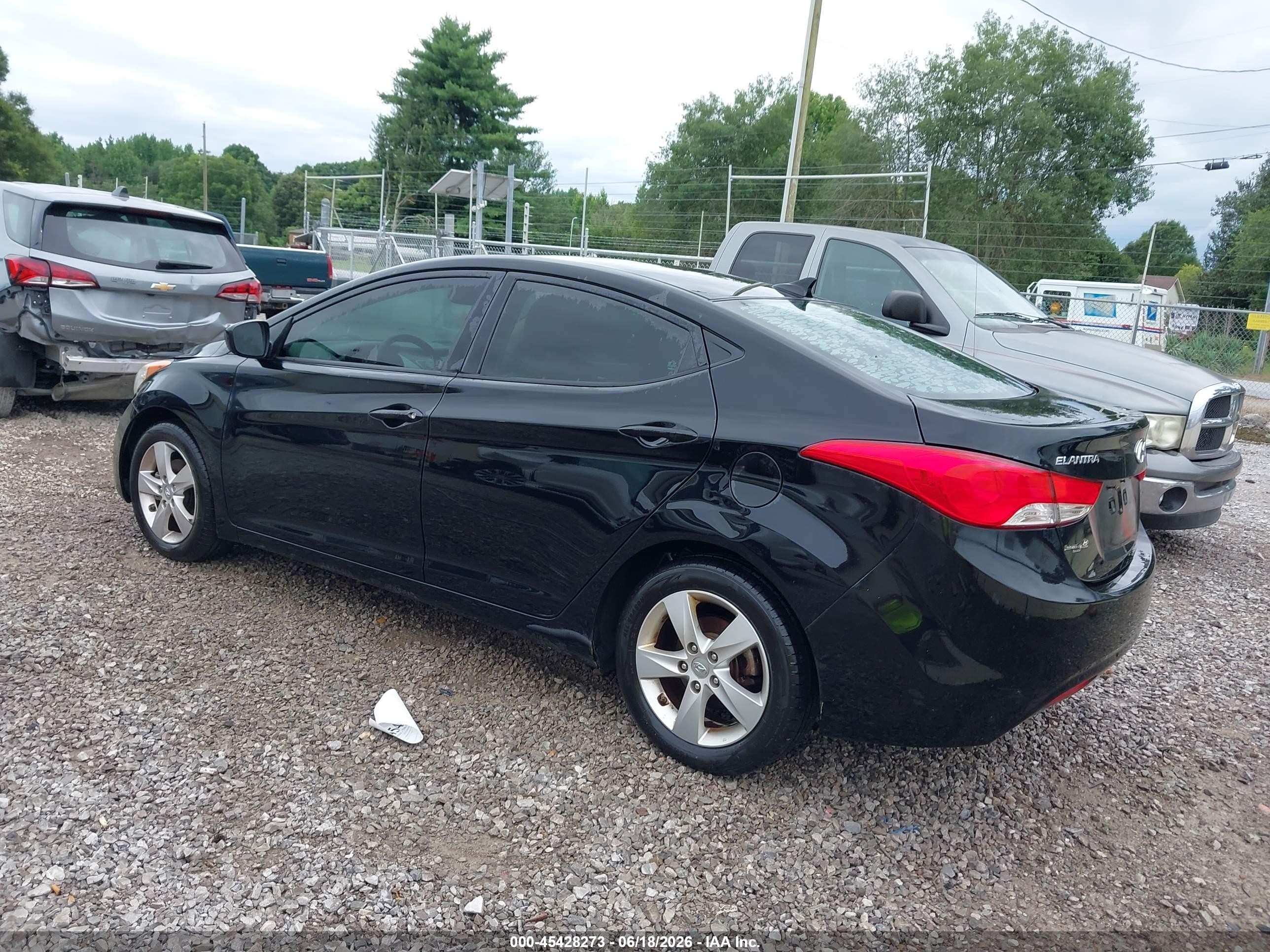 2013 Hyundai Elantra Gls Черный vin: 5NPDH4AE6DH255496