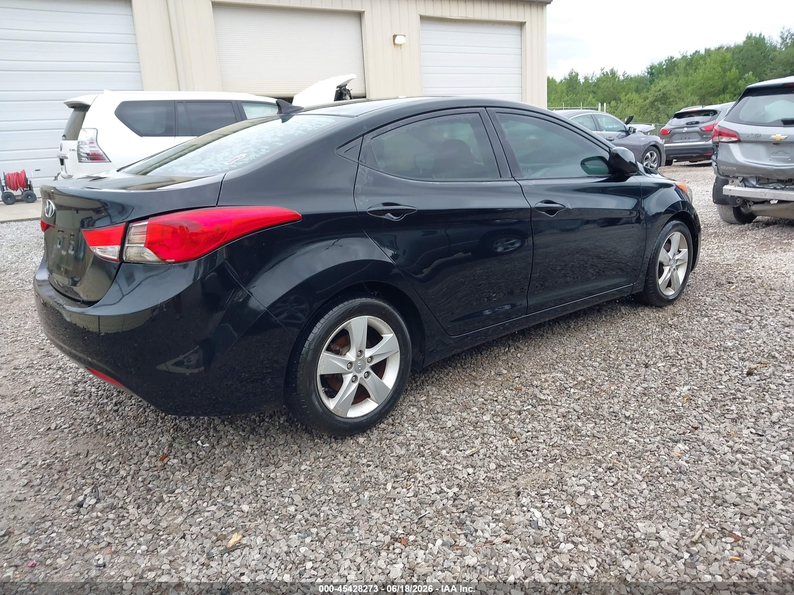 2013 Hyundai Elantra Gls Черный vin: 5NPDH4AE6DH255496