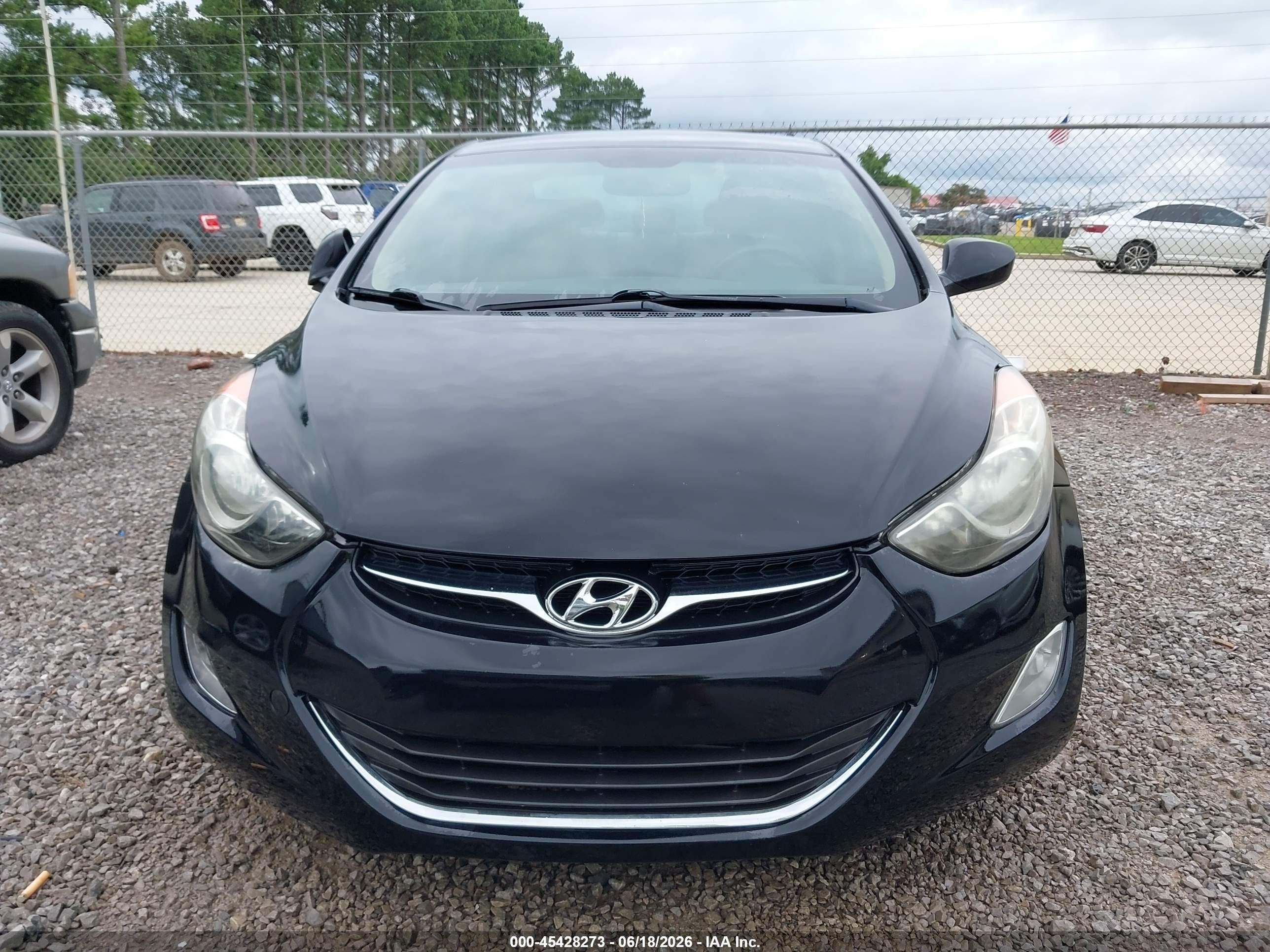 2013 Hyundai Elantra Gls Черный vin: 5NPDH4AE6DH255496
