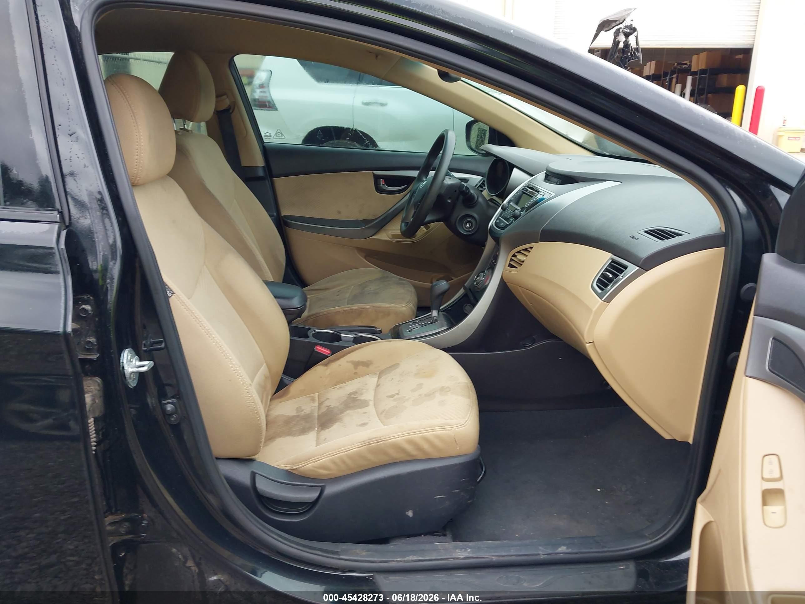 2013 Hyundai Elantra Gls Черный vin: 5NPDH4AE6DH255496