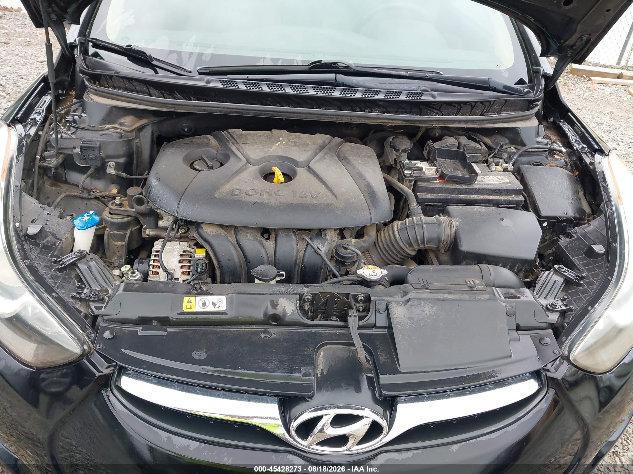 2013 Hyundai Elantra Gls Черный vin: 5NPDH4AE6DH255496