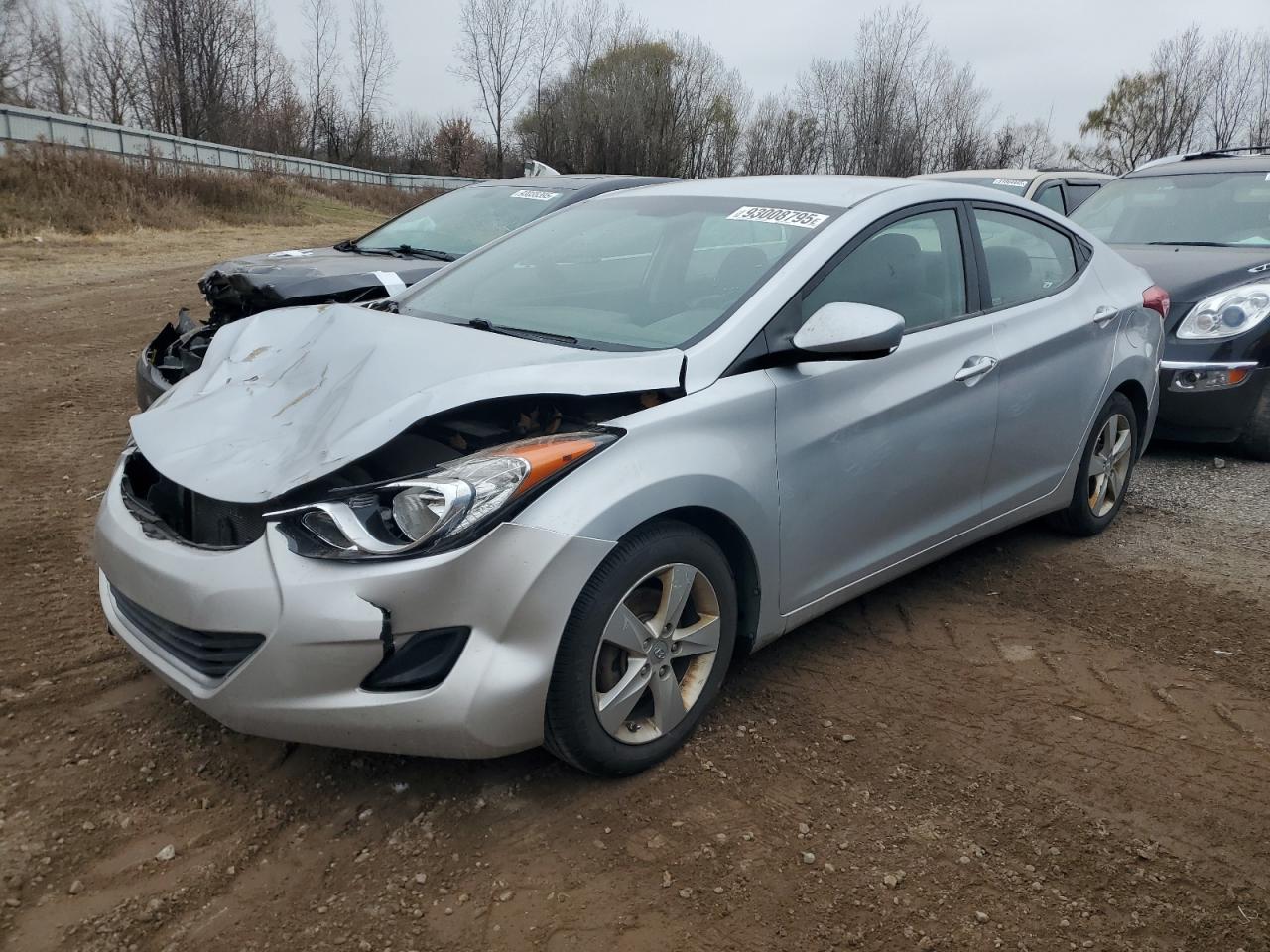 2013 Hyundai Elantra Gls Silver vin: 5NPDH4AE6DH263131
