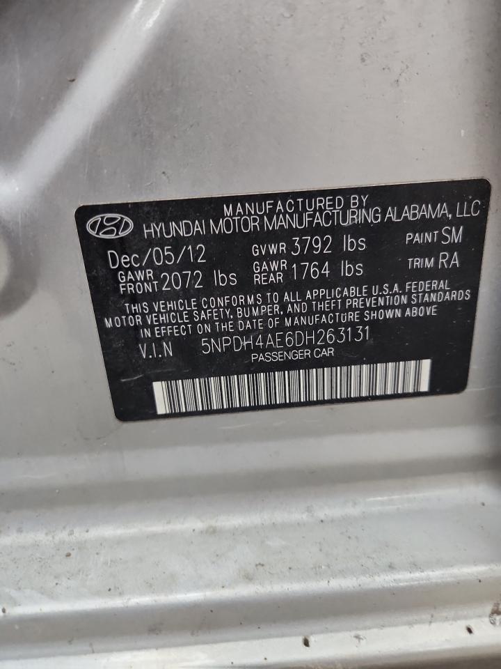 2013 Hyundai Elantra Gls Silver vin: 5NPDH4AE6DH263131