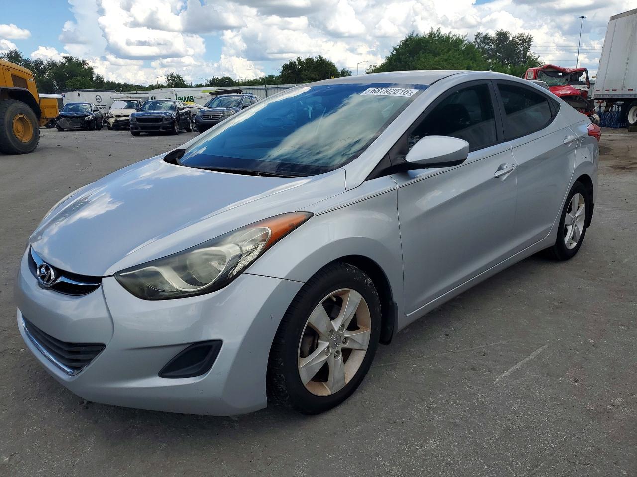 2013 Hyundai Elantra Gls Silver vin: 5NPDH4AE6DH268524