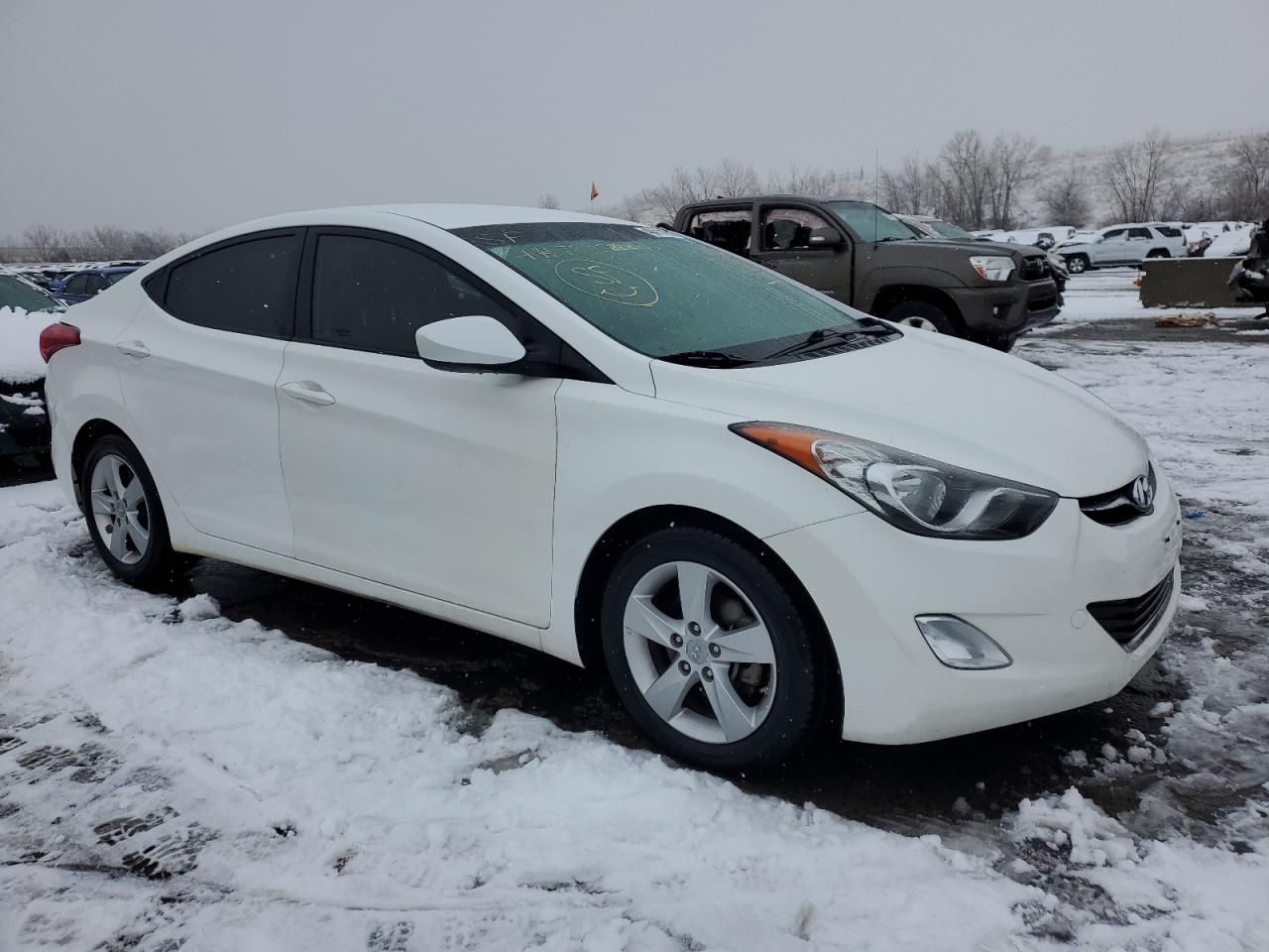 2013 Hyundai Elantra Gls White vin: 5NPDH4AE6DH268670