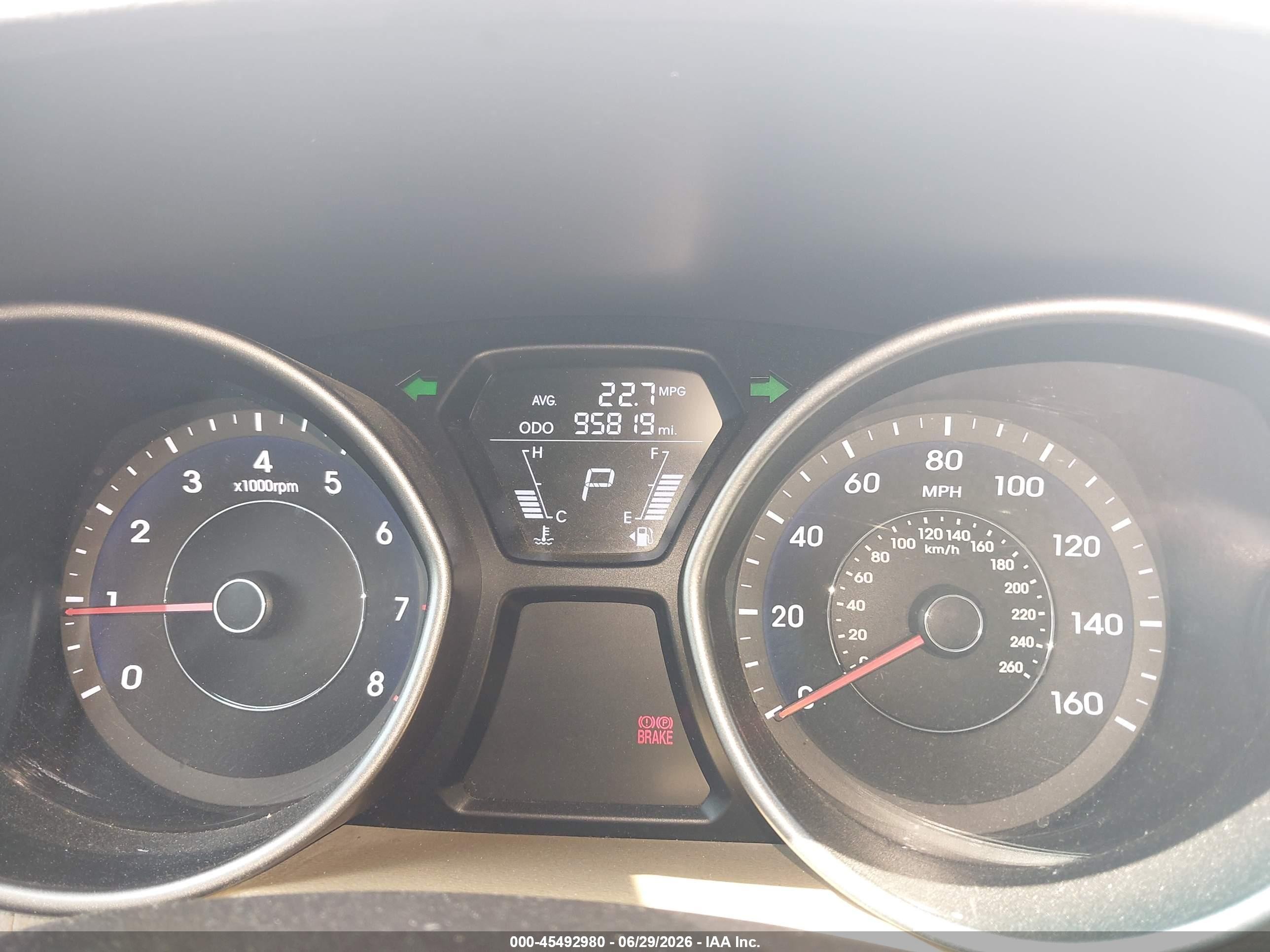 2013 Hyundai Elantra Limited Tan vin: 5NPDH4AE6DH269611