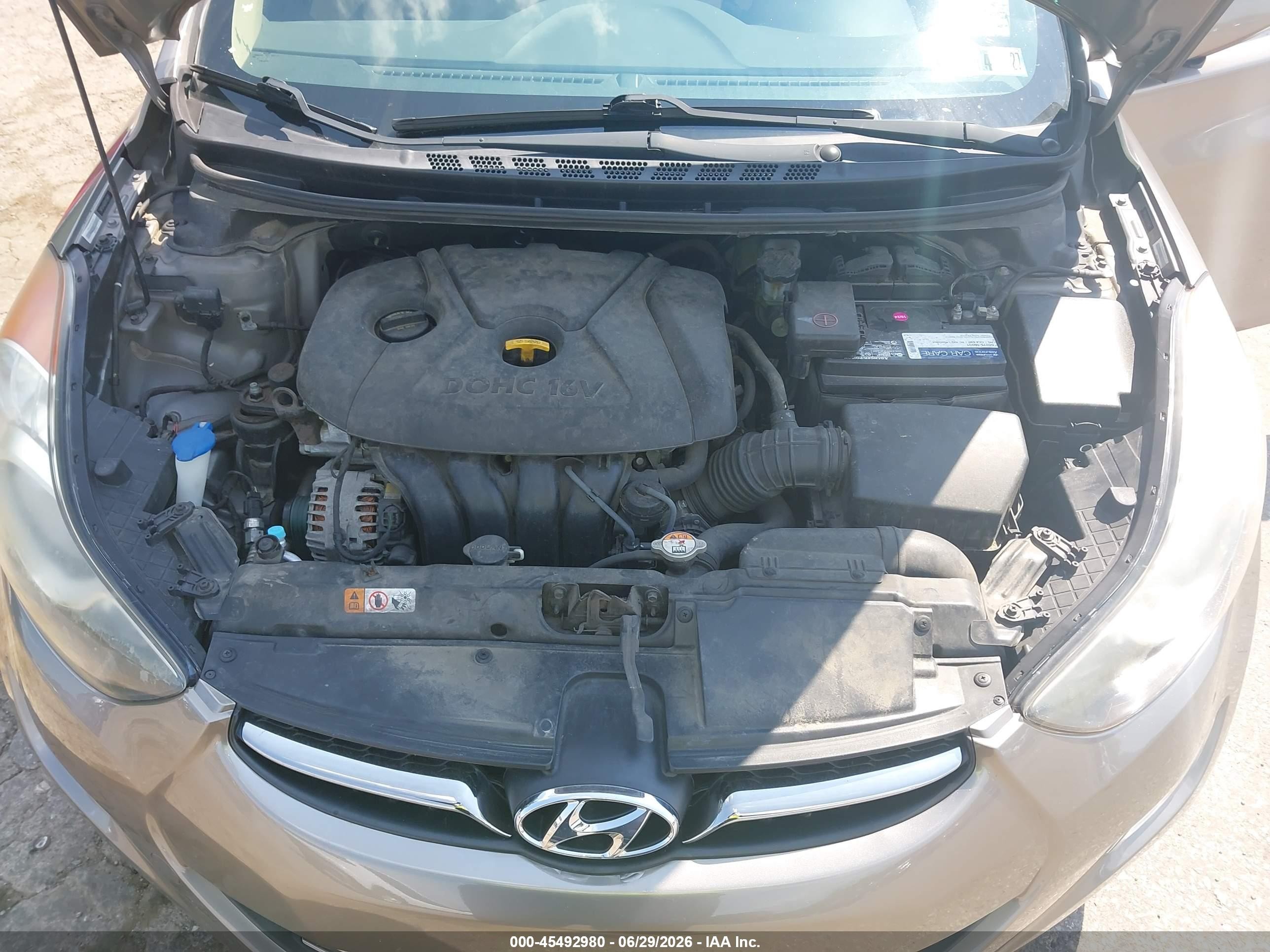 2013 Hyundai Elantra Limited Tan vin: 5NPDH4AE6DH269611