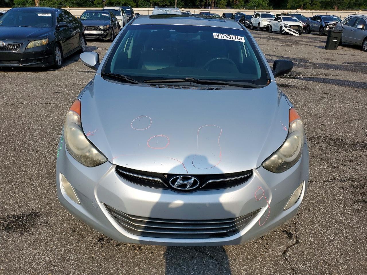 2013 Hyundai Elantra Limited Silver vin: 5NPDH4AE6DH274890