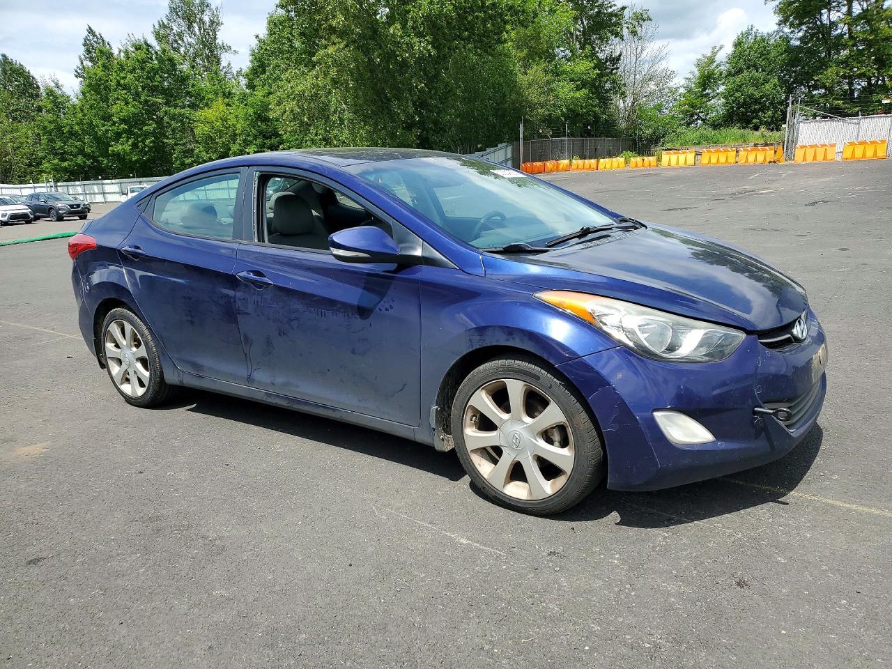 2013 Hyundai Elantra Limited Blue vin: 5NPDH4AE6DH276476
