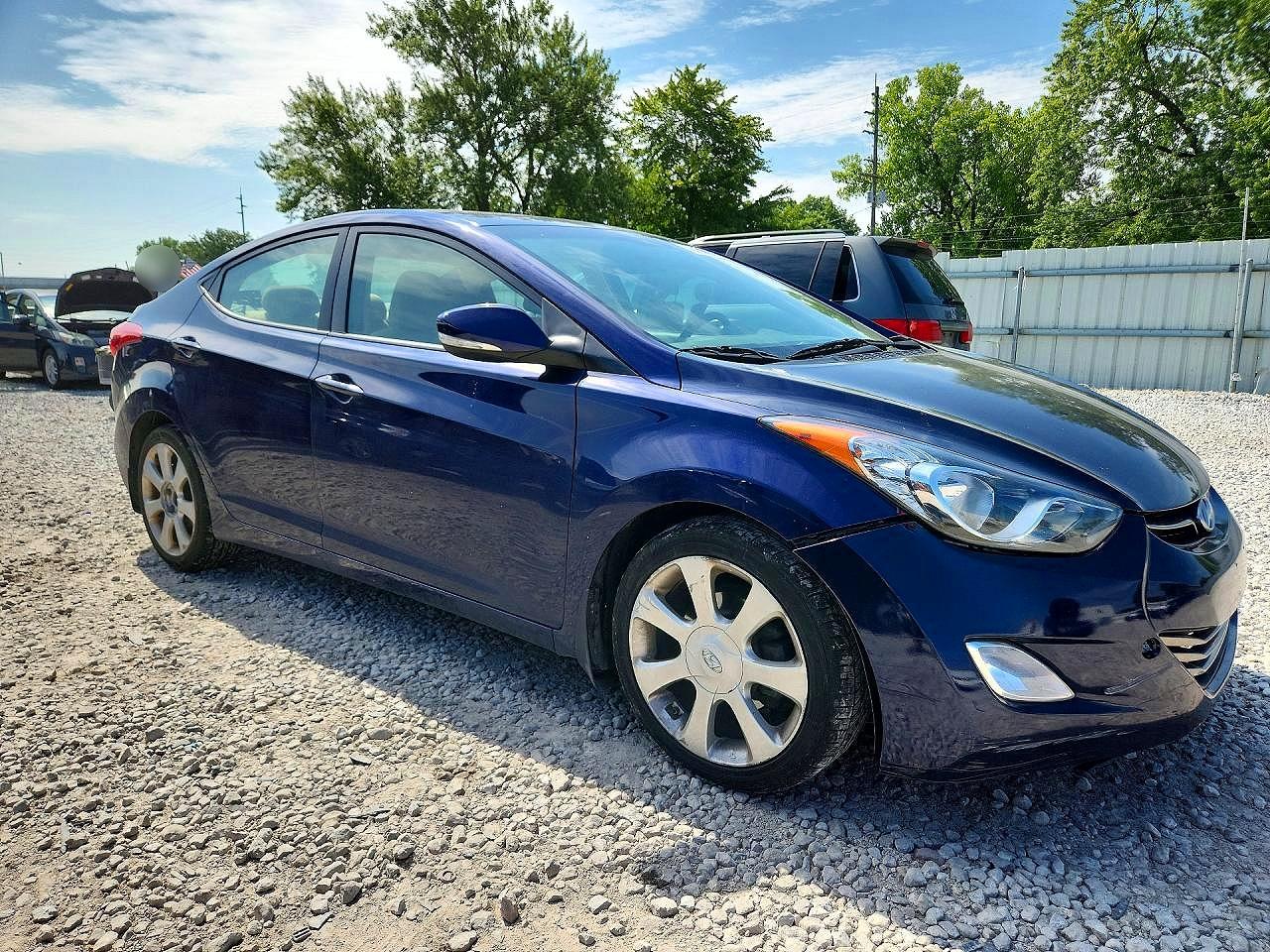 2013 Hyundai Elantra Limited Синий vin: 5NPDH4AE6DH277076