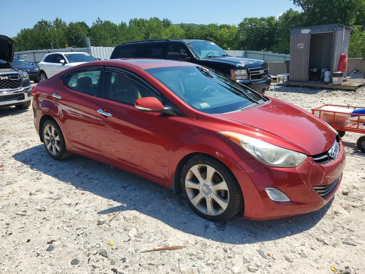 2013 Hyundai Elantra Limited Red vin: 5NPDH4AE6DH277420